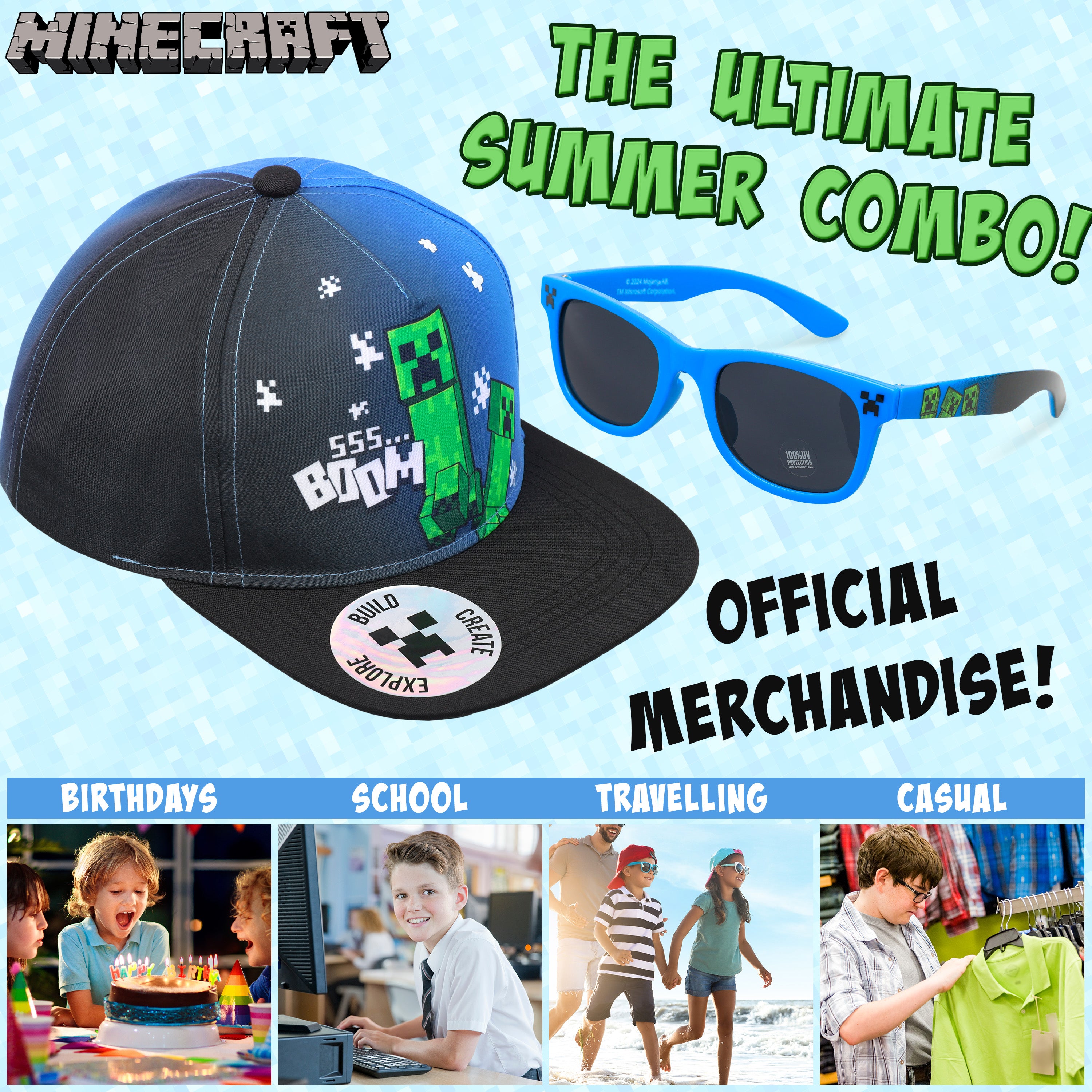 minecraft-casquette-baseball-lunettes-enfant-gar-on-uv image 4