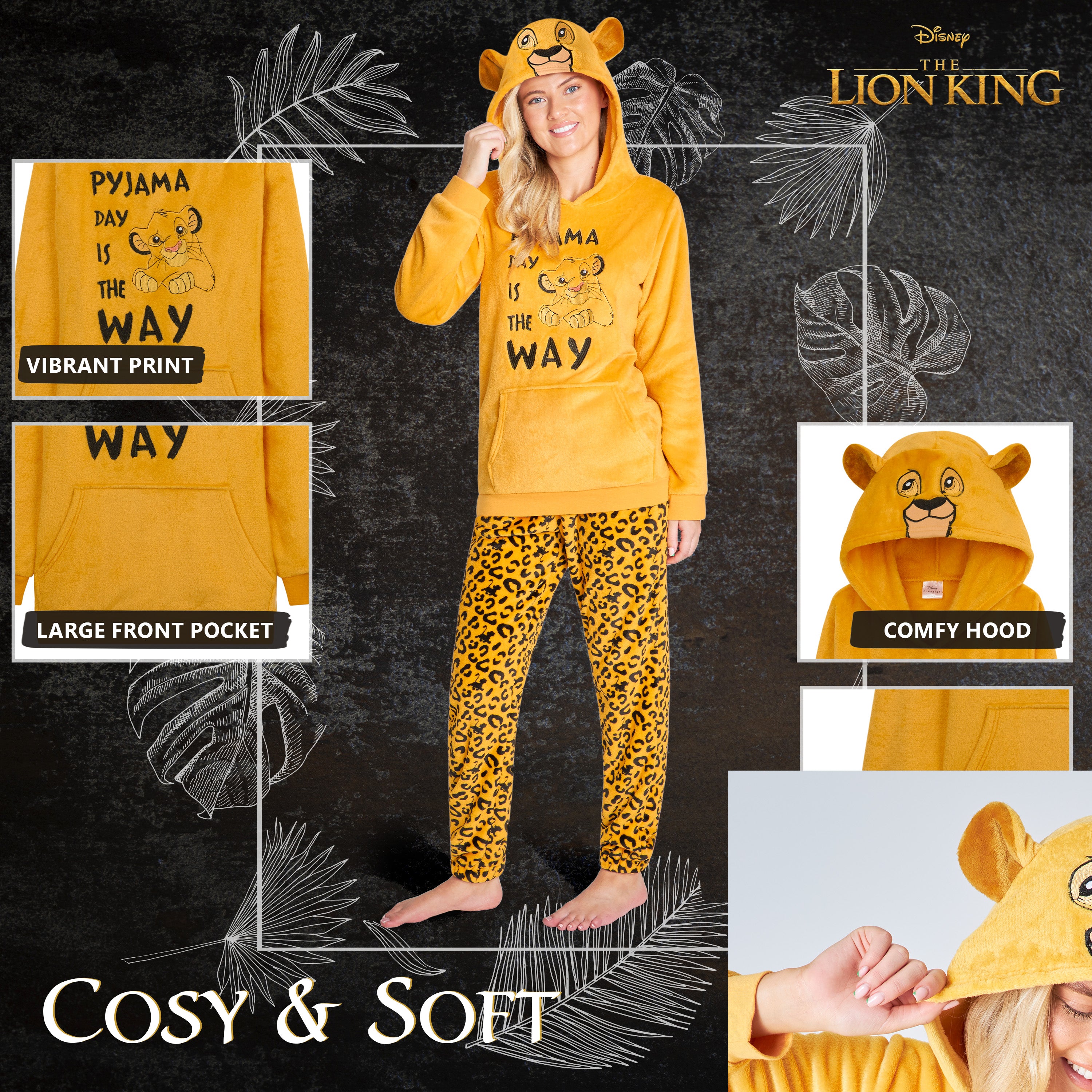 disney-pyjama-femme-polaire-stitch-capuche-oreilles-taille-m image 4