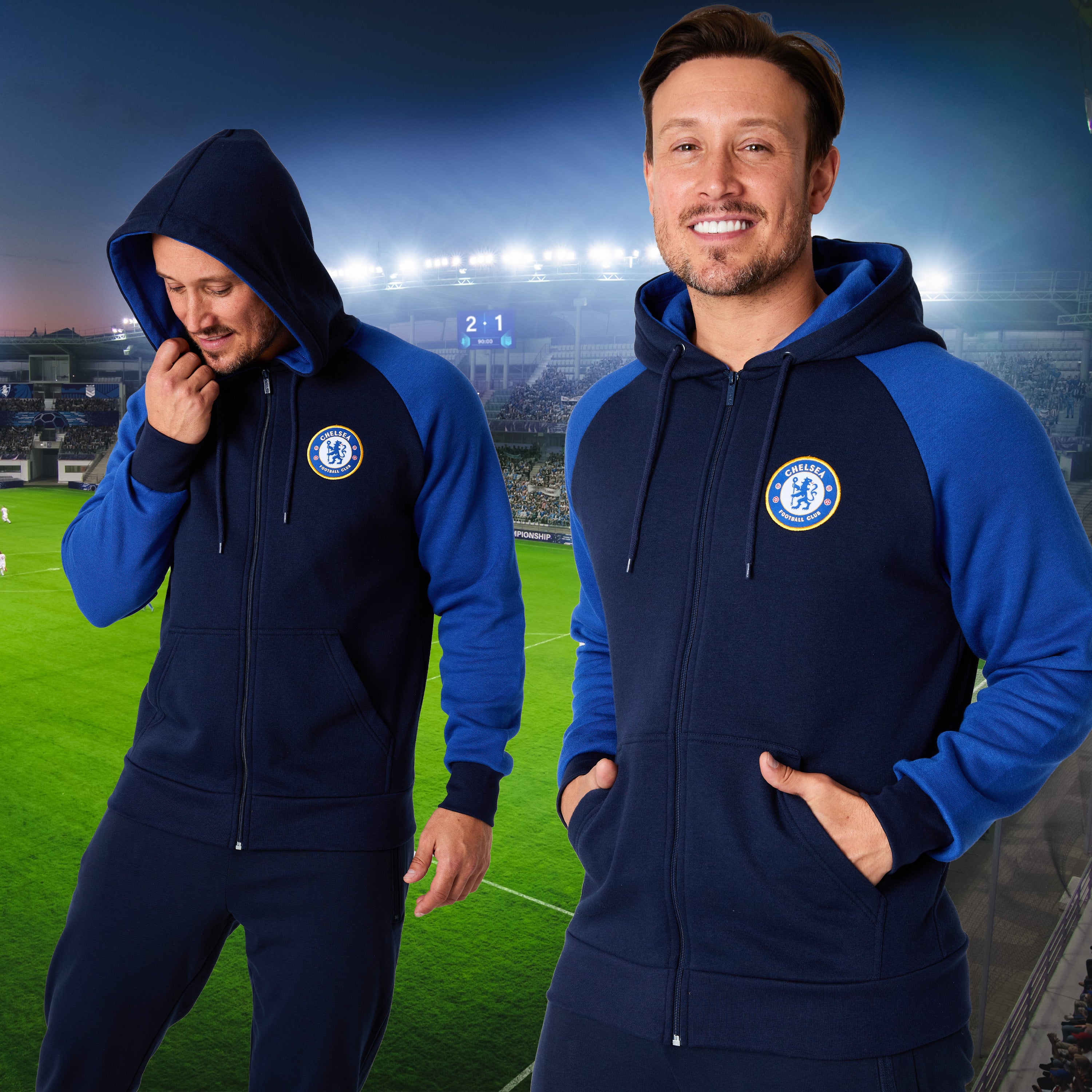 chelsea-fc-hoodie-homme-sweat-zipp-capuche-taille-m image 4