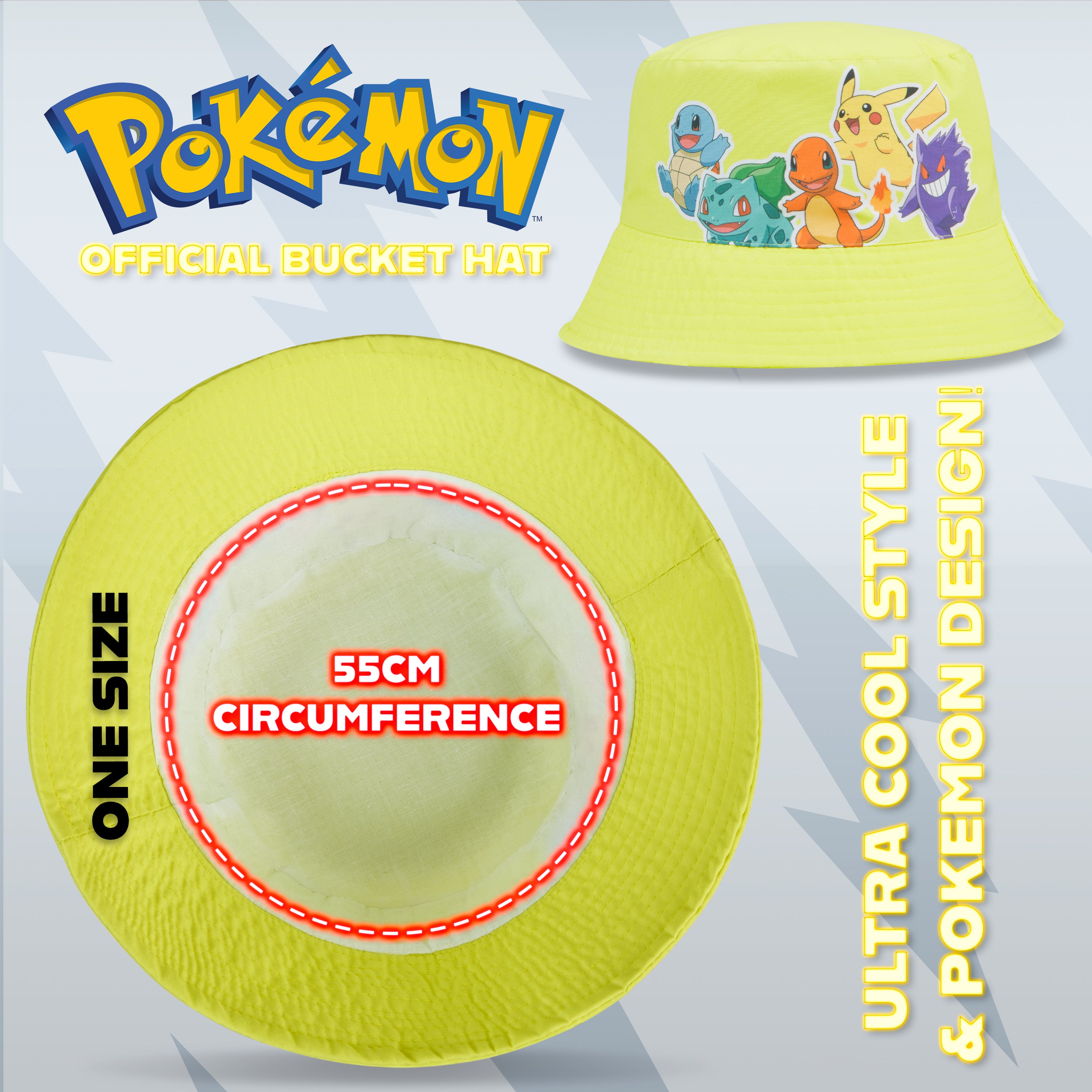 pok-mon-pikachu-bob-enfant-chapeau-soleil-r-glable image 7