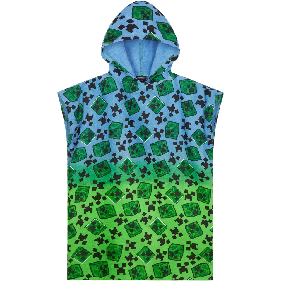 minecraft-serviette-poncho-capuche-enfant-6-9-ans-gamer image 1