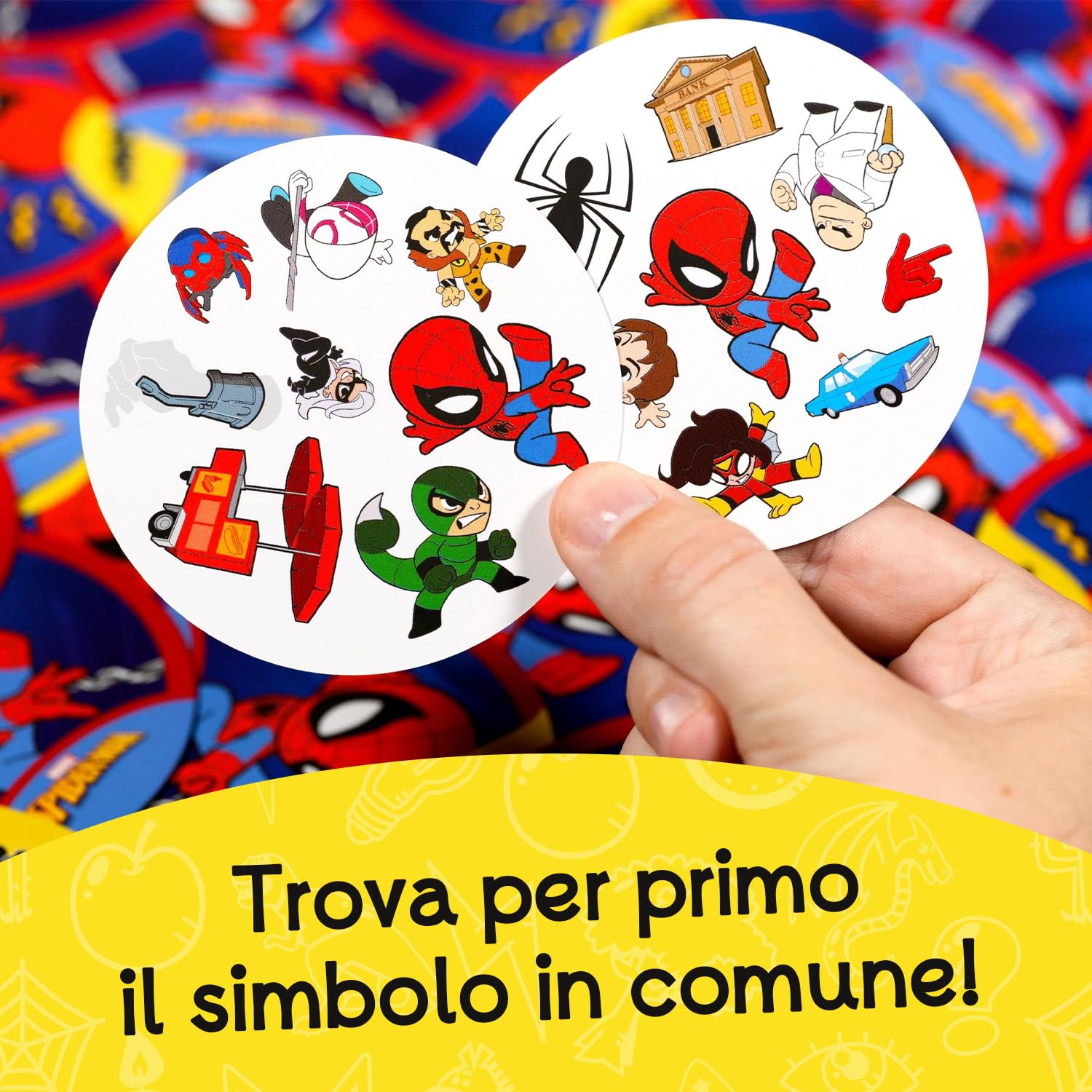 dobble-spider-man-jeu-de-cartes-55-cartes-6-ans image 2