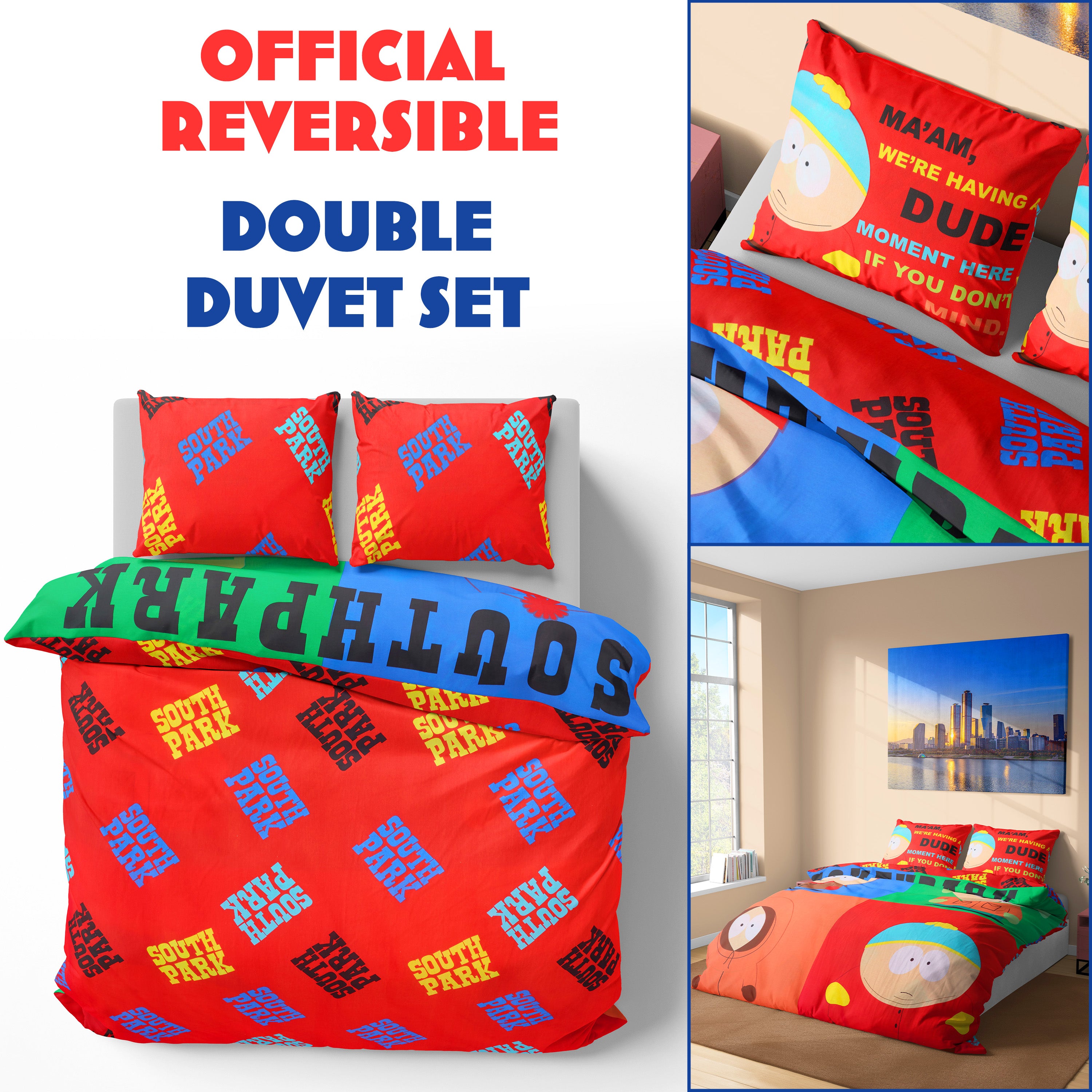 south-park-housse-couette-double-r-versible-multi image 2