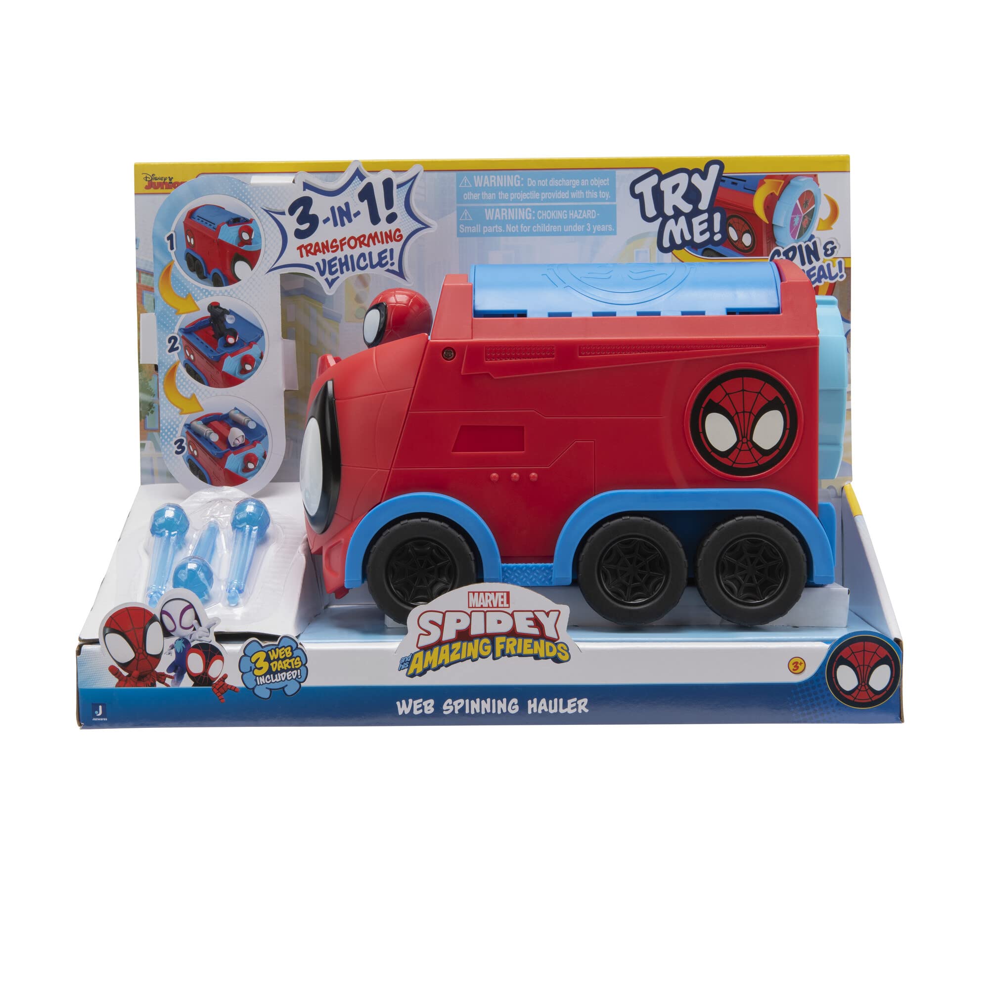 marvel-spidey-et-ses-amis-camion-web-20-cm-multicolore-3-en-1 image 2