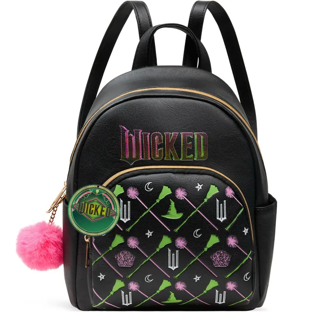 wicked-school-supplies-mini-sac-dos-simili-cuir-noir-elphaba-glinda image 1