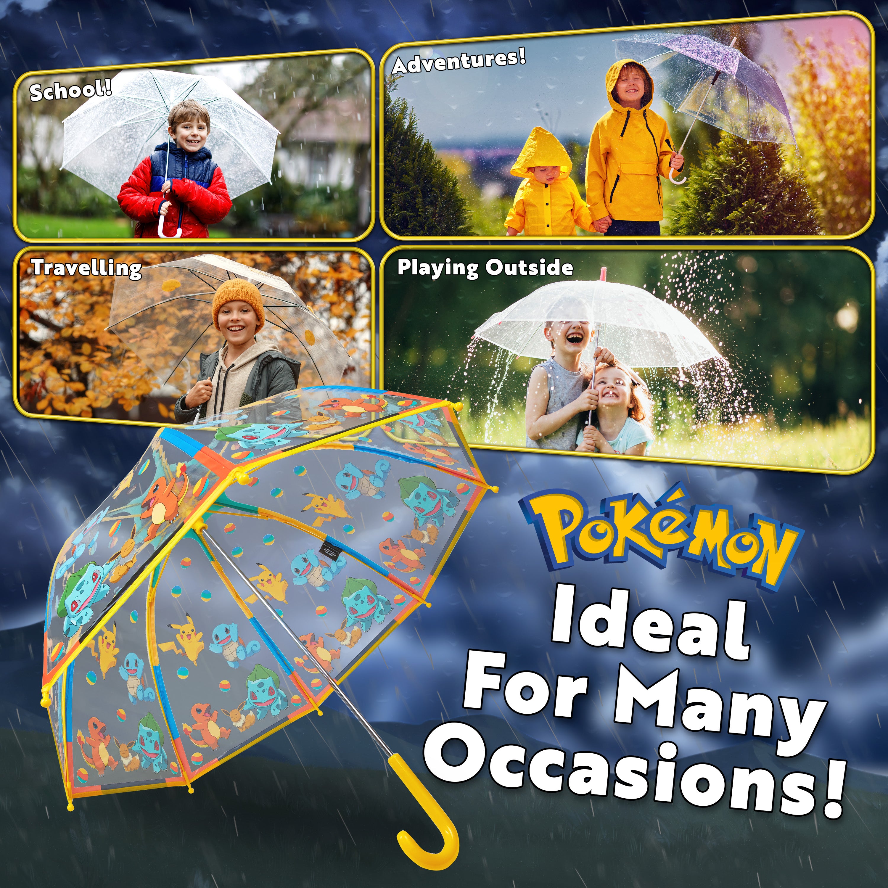 pok-mon-parapluie-enfant-transparent-cloche-canne image 4