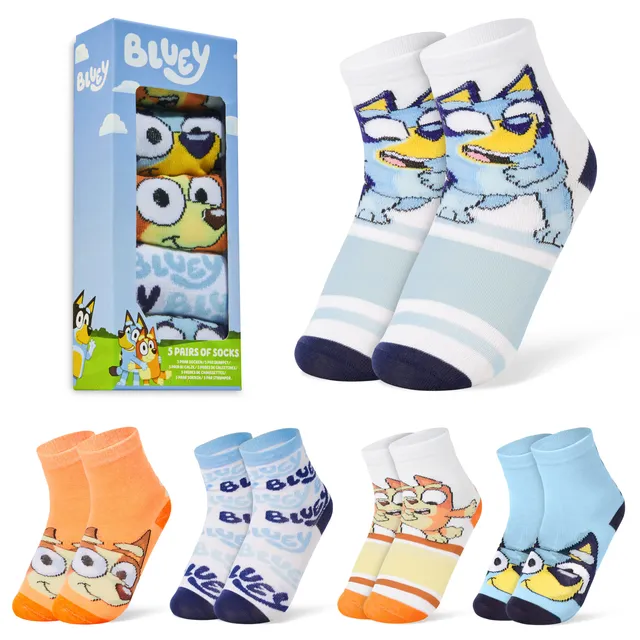 bluey-boys-chaussettes-enfant-bluey-et-bingo-lot-5-coton image 1