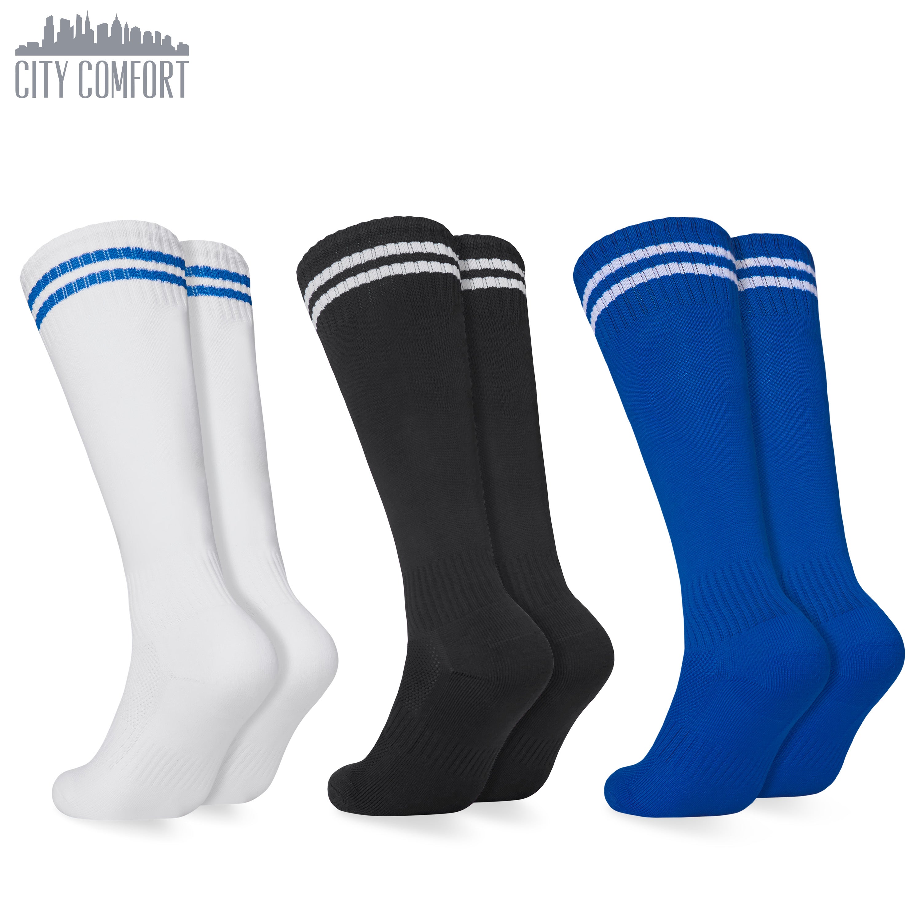 citycomfort-foot-chaussettes-de-foot-enfant-lot-3-respirantes image 4