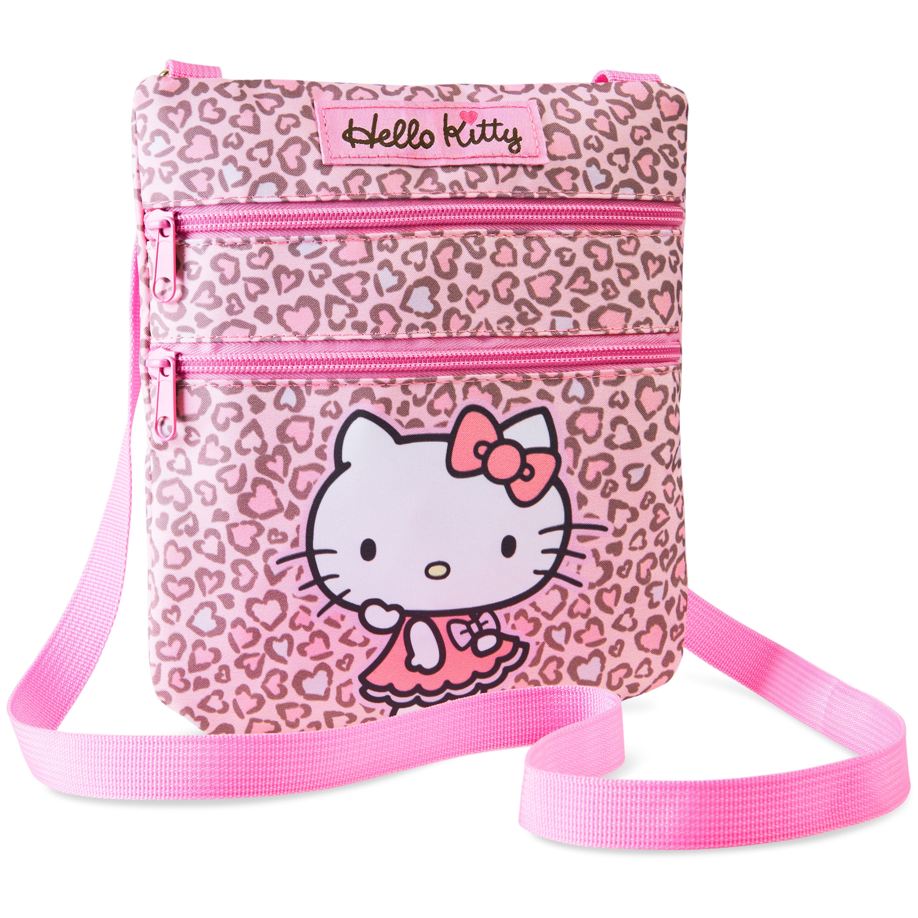 hello-kitty-sac-bandouli-re-fille-rose-2-poches-zipp-es image 1