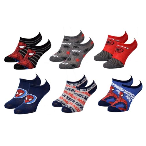 marvel-spiderman-lot-6-chaussettes-sneaker-gar-on-coton-2987 image 7