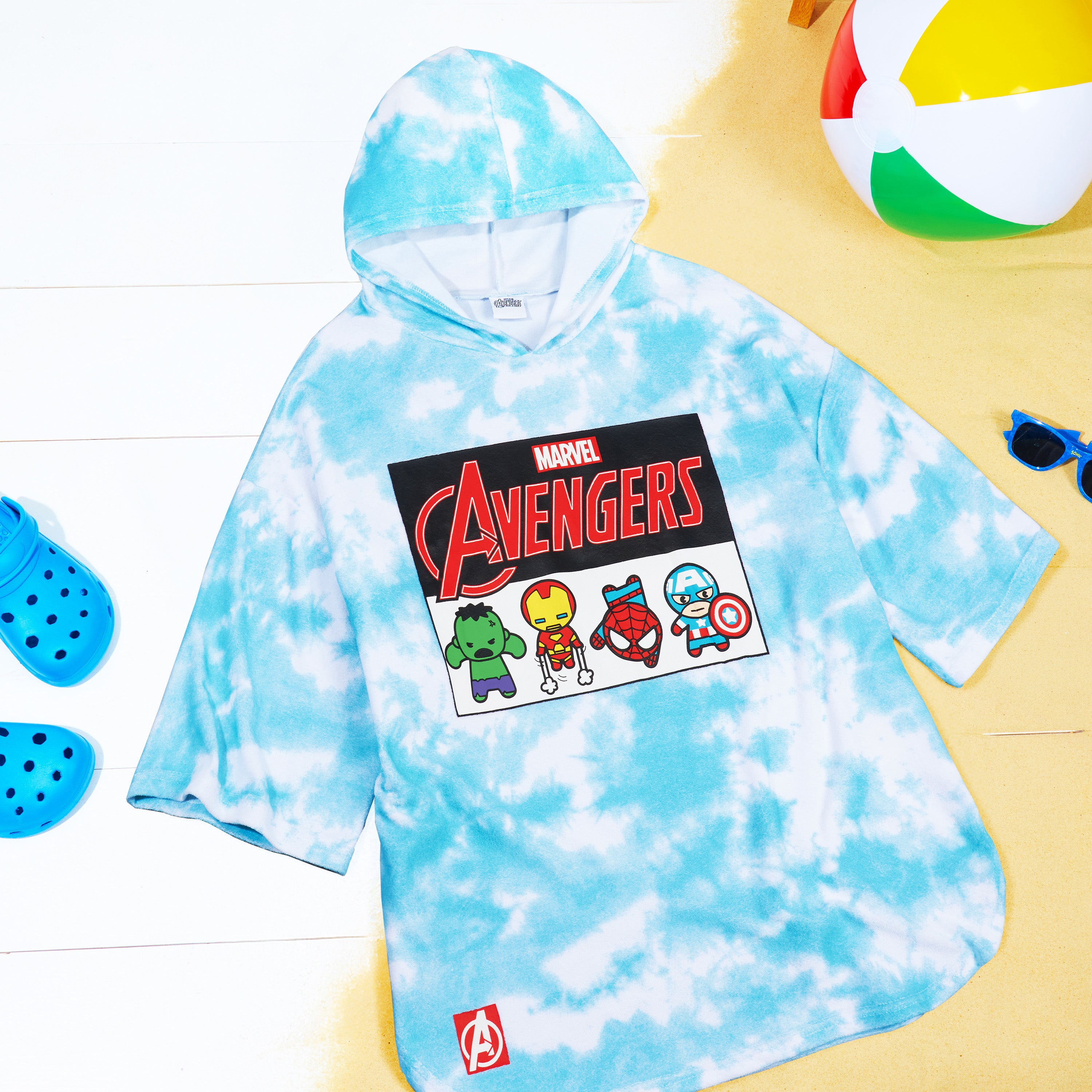 marvel-avengers-poncho-serviette-capuche-10-13-ans image 5