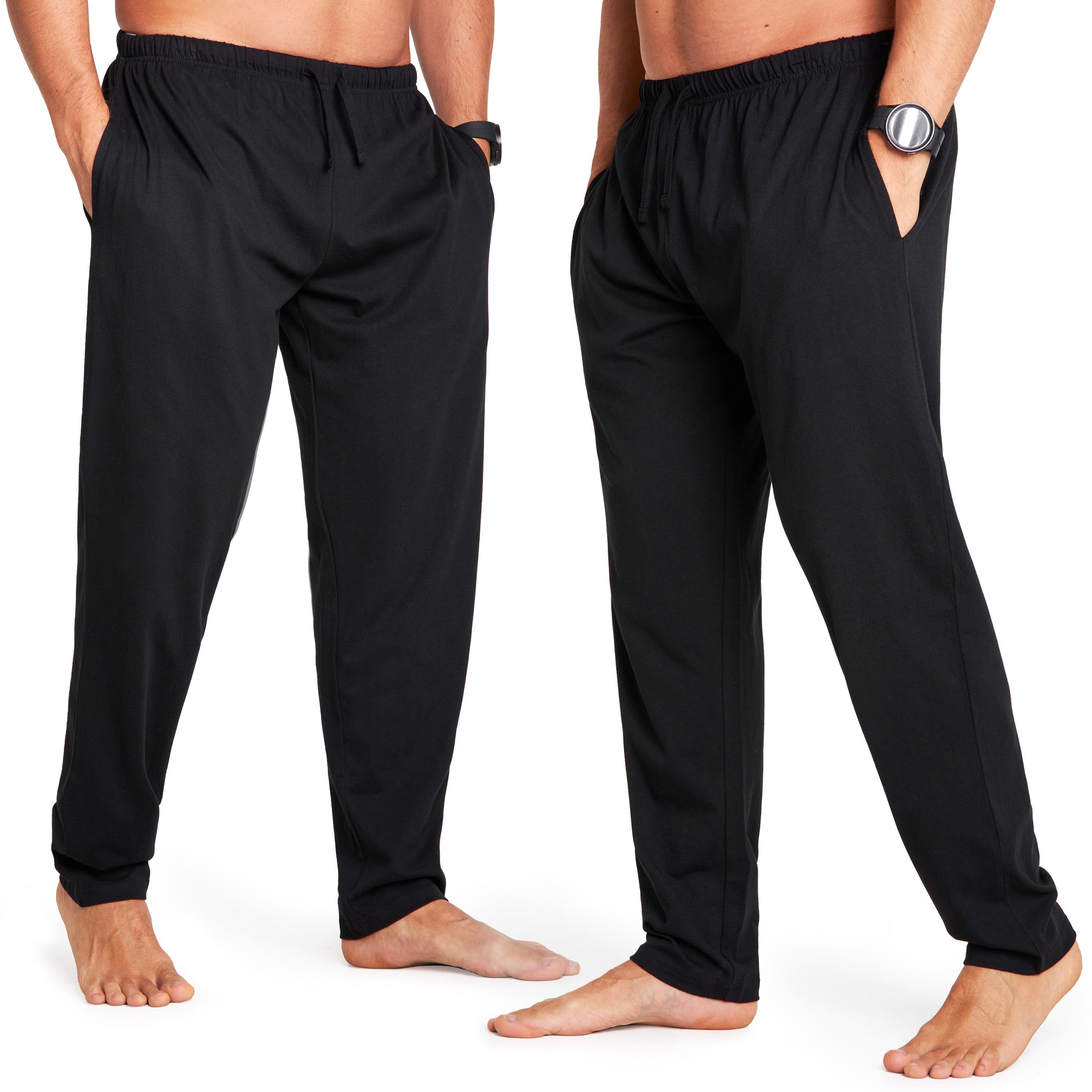 citycomfort-bas-pyjama-homme-coton-poches-lot-2-noir-m-4xl image 1
