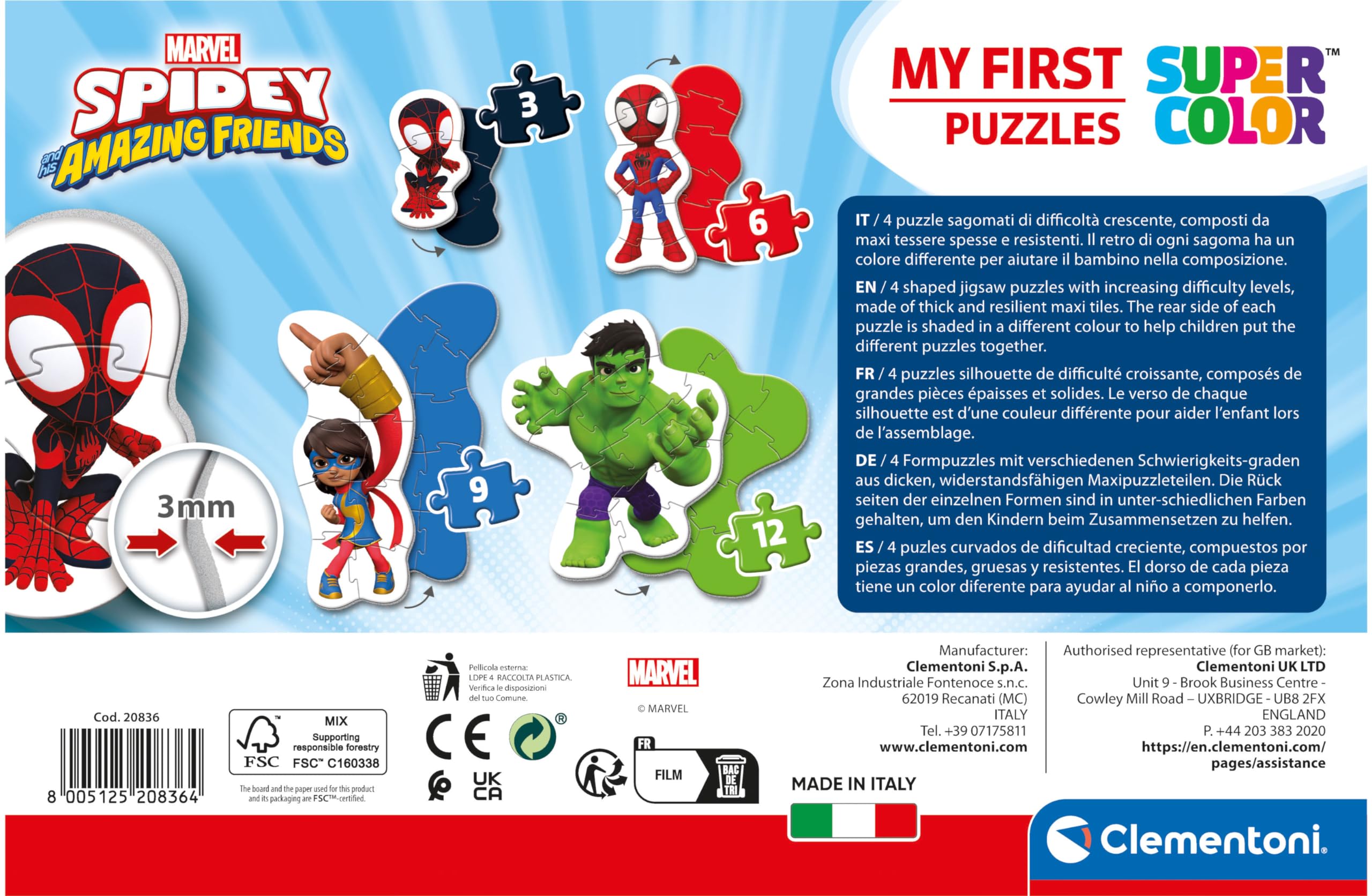 marvel-spidey-my-first-puzzle-enfant-3-6-9-12-pi-ces image 3