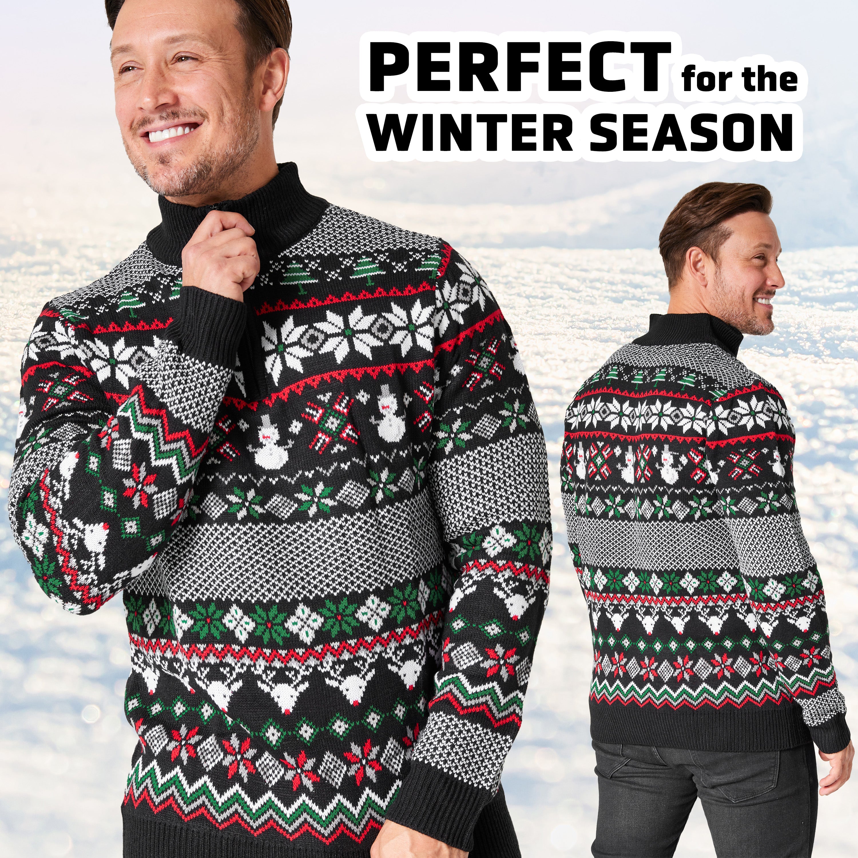 get-trend-men-pull-no-l-homme-zip-tricot-m-2xl image 3