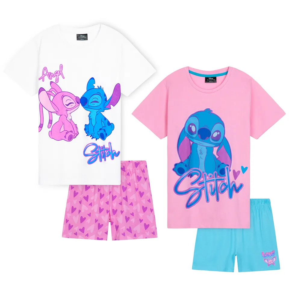 get-trend-girls-disney-stitch-pyjama-court-fille-2-pi-ces-respirant image 1