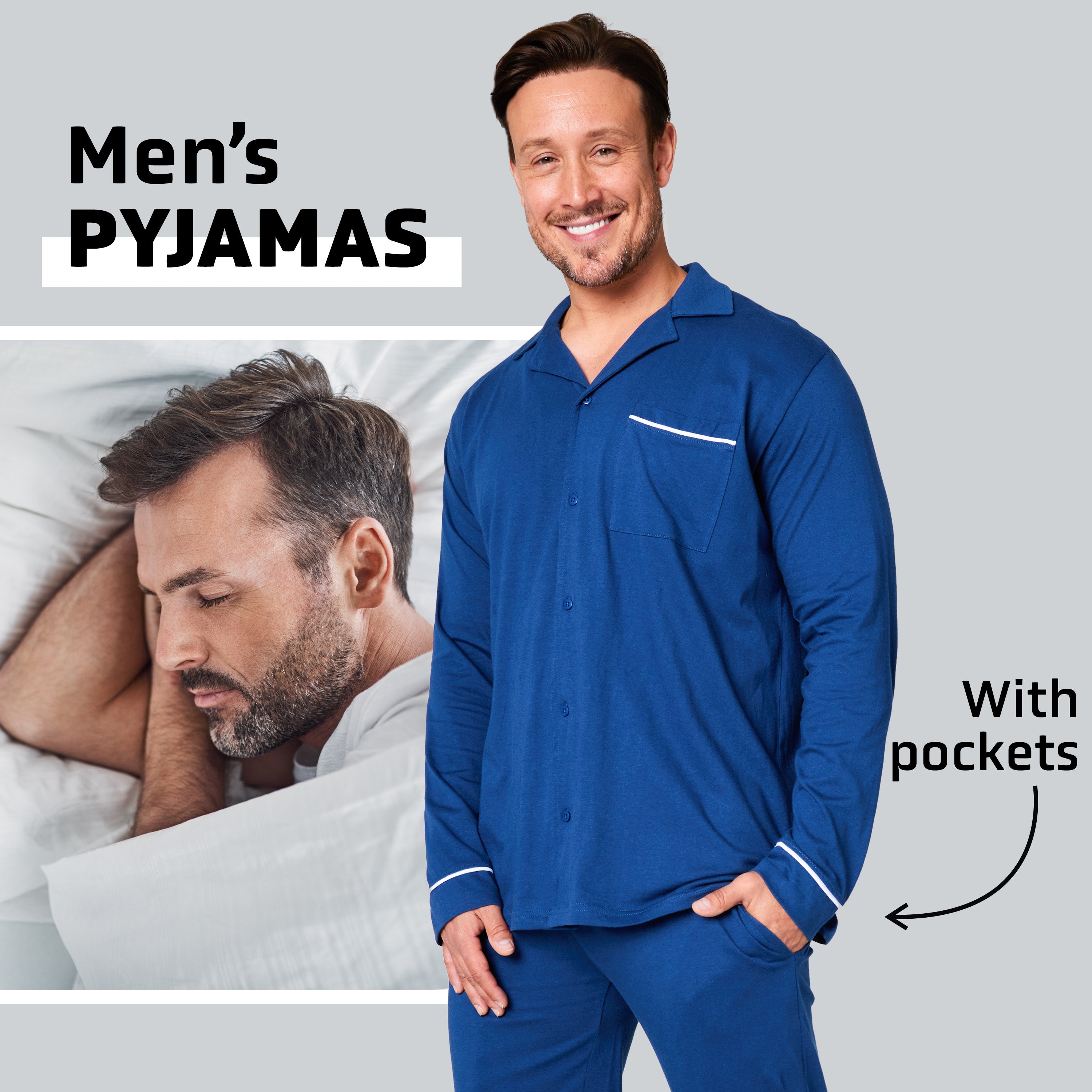 get-trend-men-ciycomfort-pyjama-homme-bleu-marine image 2