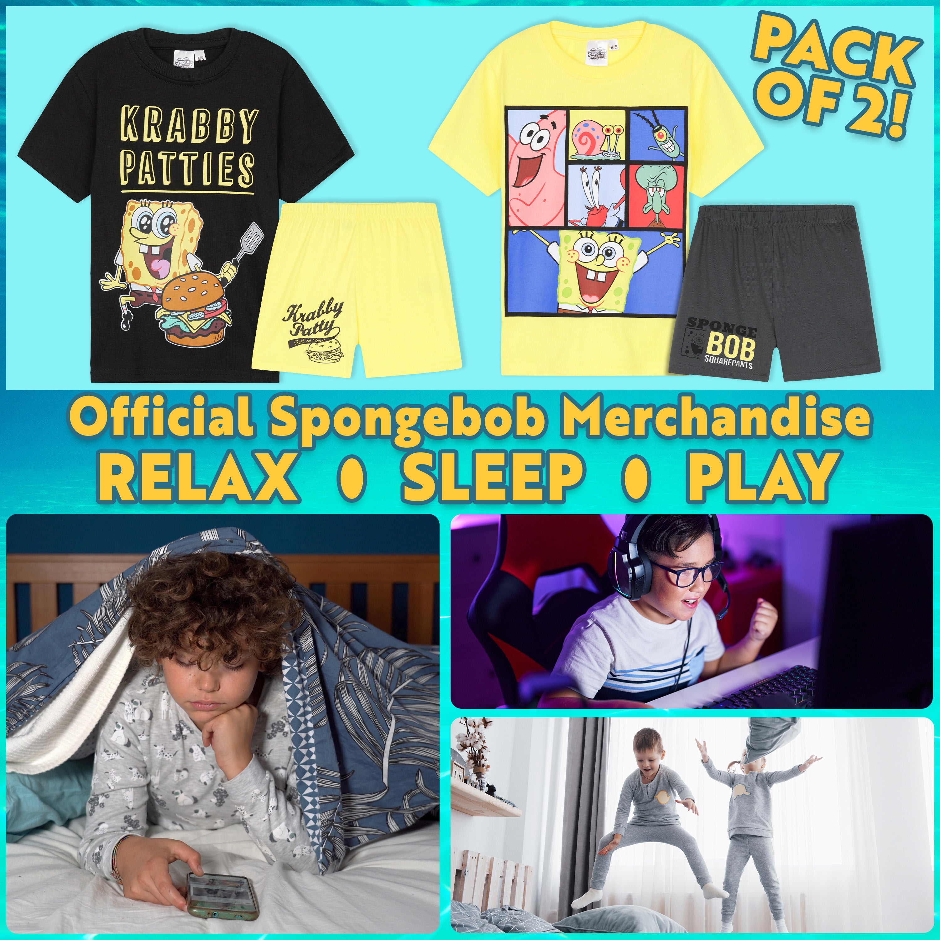 get-trend-bob-pyjama-court-gar-on-7-8-ans-t image 2