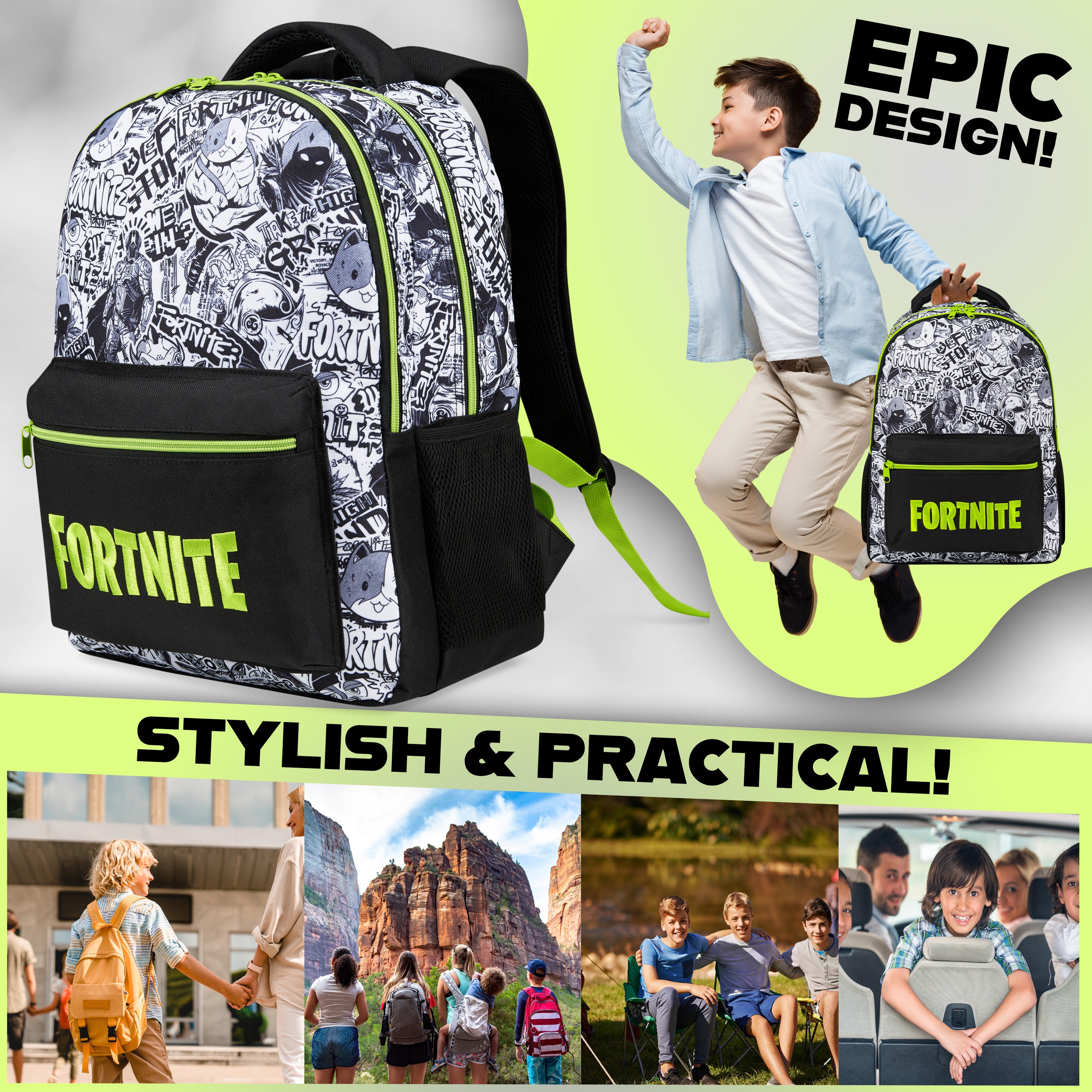 get-trend-fortnite-sac-dos-enfant-camouflage-gaming image 3