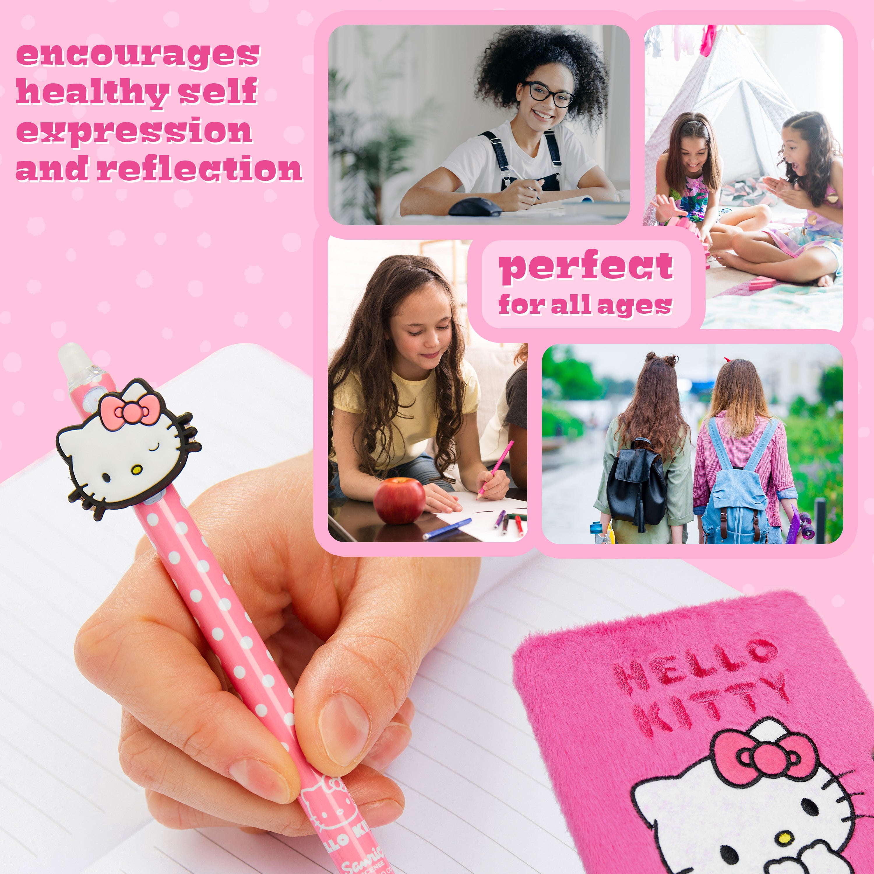 hello-kitty-journal-intime-a5-cadenas-stylo-rose image 5