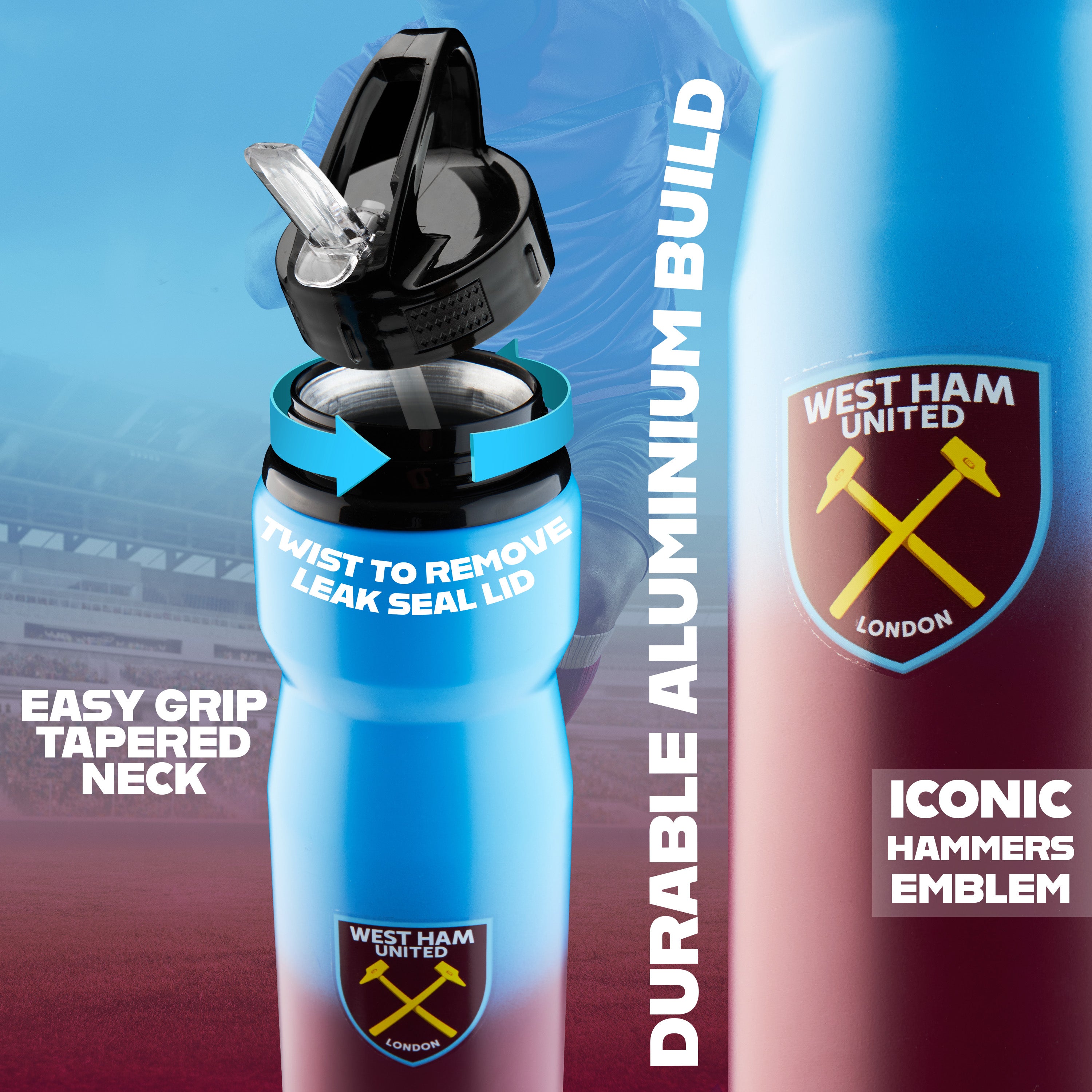west-ham-gourde-aluminium-750-ml-avec-paille image 4