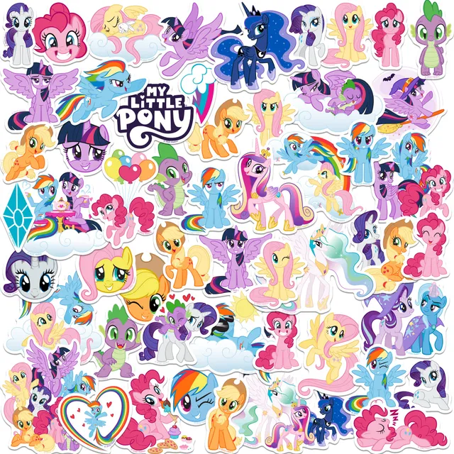 my-little-pony-stickers-vinyle-50-pi-ces-large-deluxe image 1