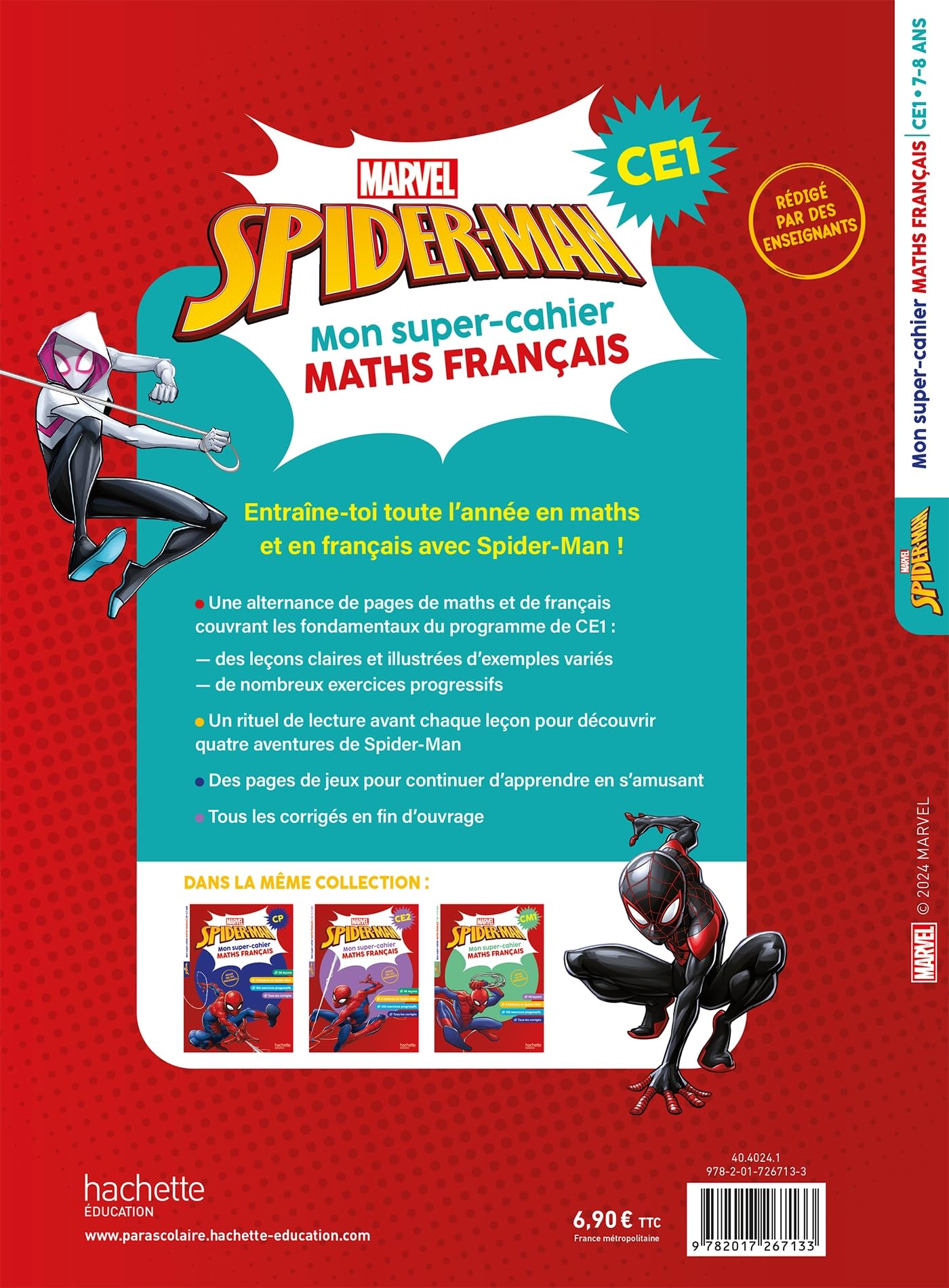 marvel-spider-man-mon-super-cahier-ce1-cahier-maths-fran-ais image 2