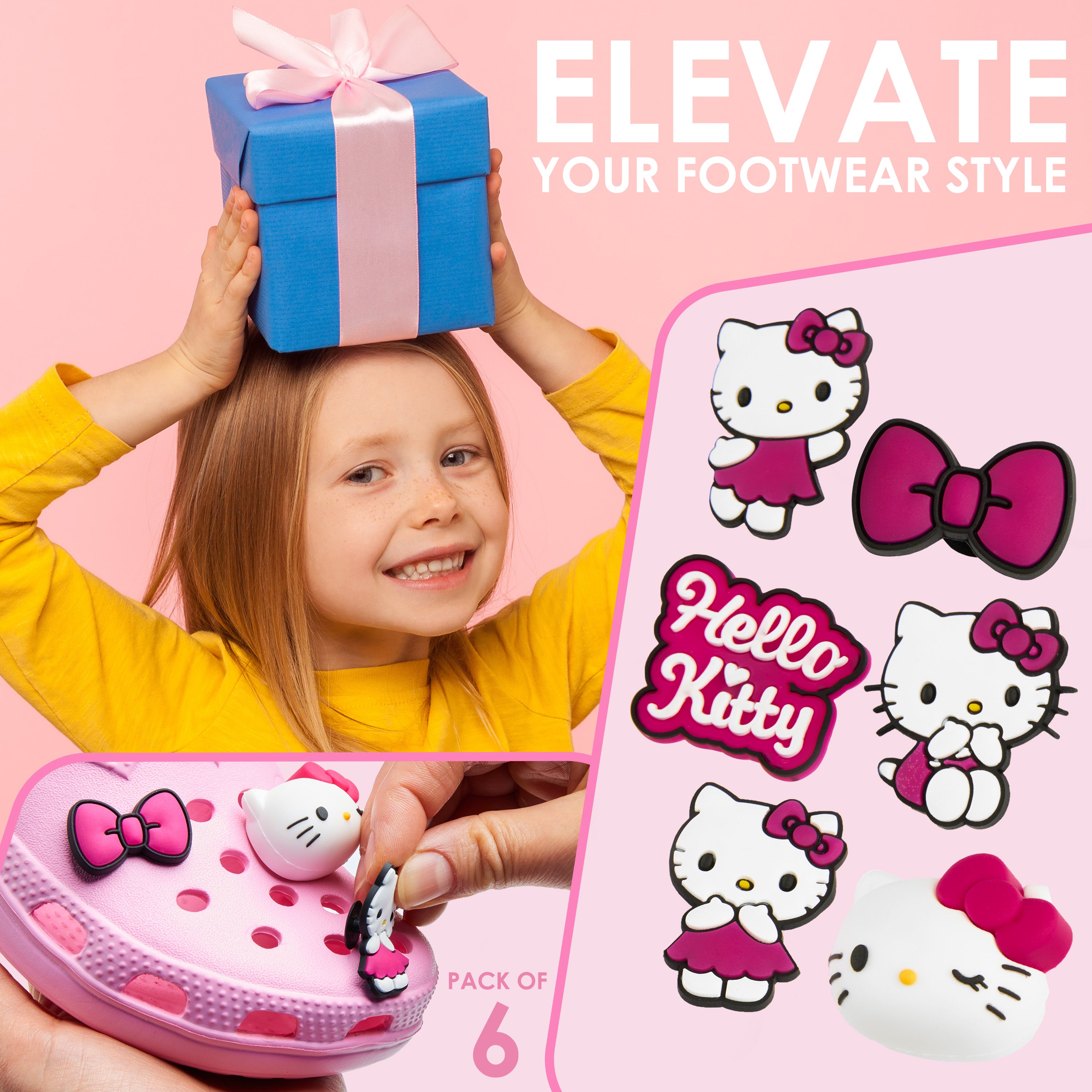 hello-kitty-clogs-fille-sabots-jardin-charms-amovibles image 4
