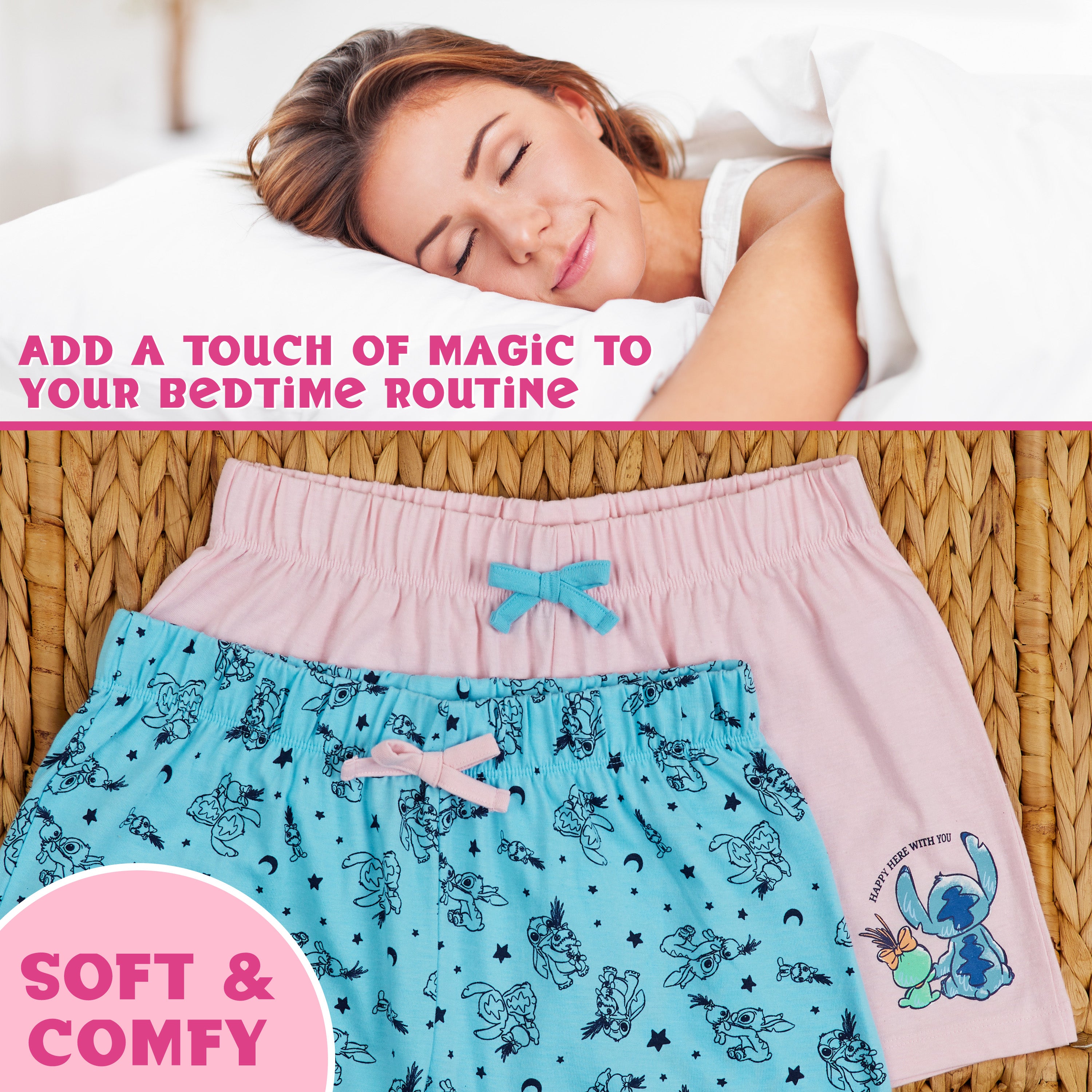 disney-stitch-pyjama-femme-manches-courtes-lot-de-2 image 3