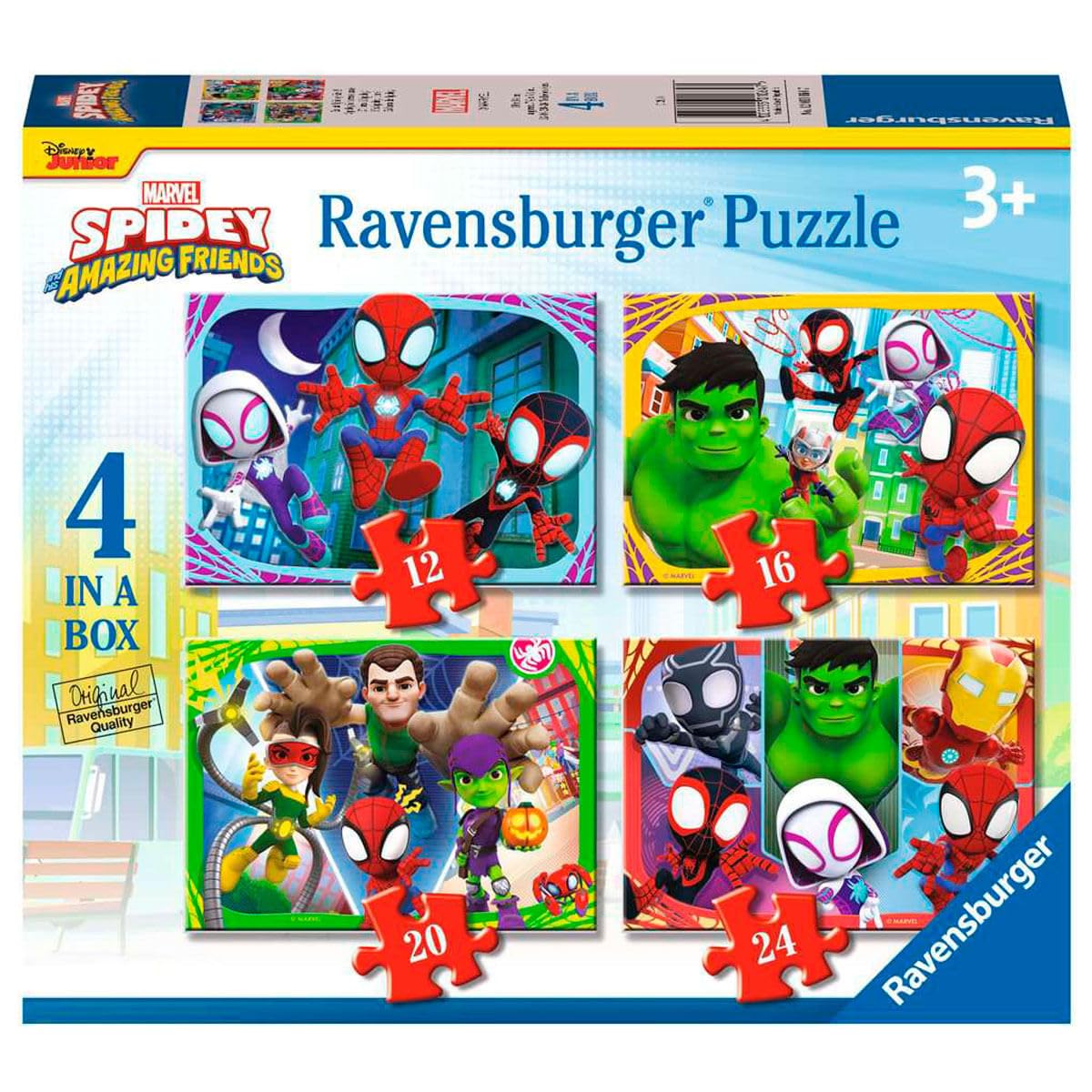 marvel-spidey-ravensburger-puzzle-4-en-1-volutif-enfant image 1