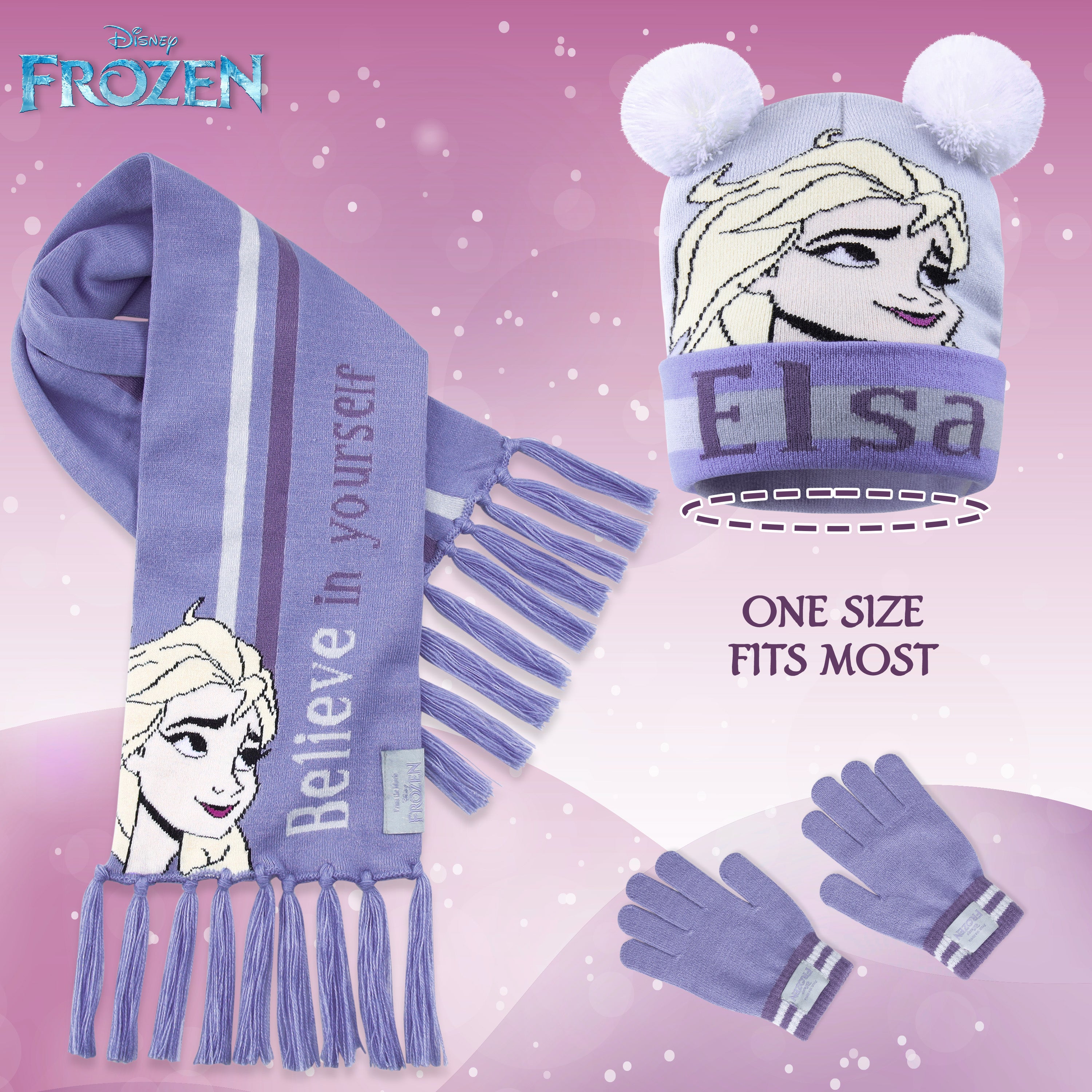 disney-frozen-ensemble-bonnet-charpe-gants-fille-3-pi-ces image 7