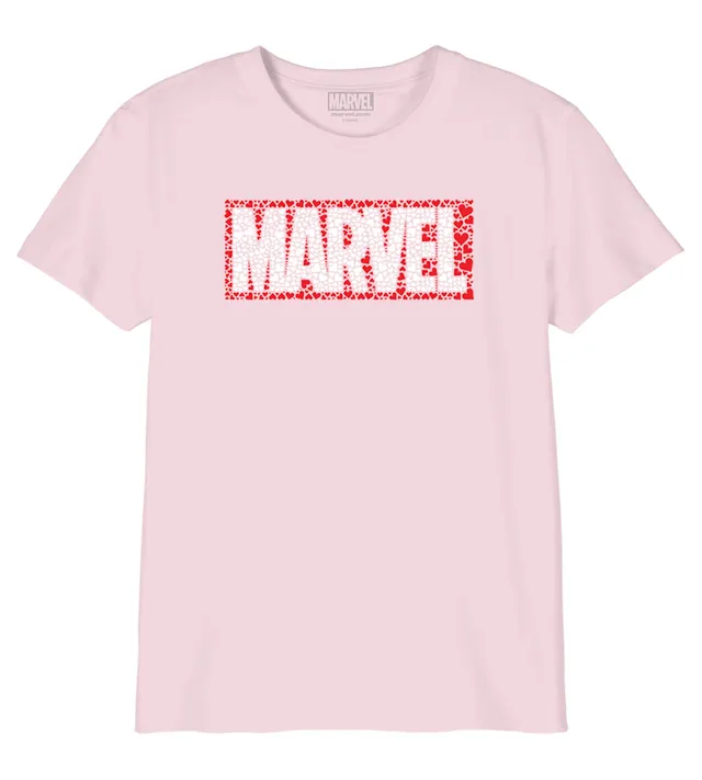 marvel-t-shirt-fille-rose-p-le-6-ans-super-h-ros image 1