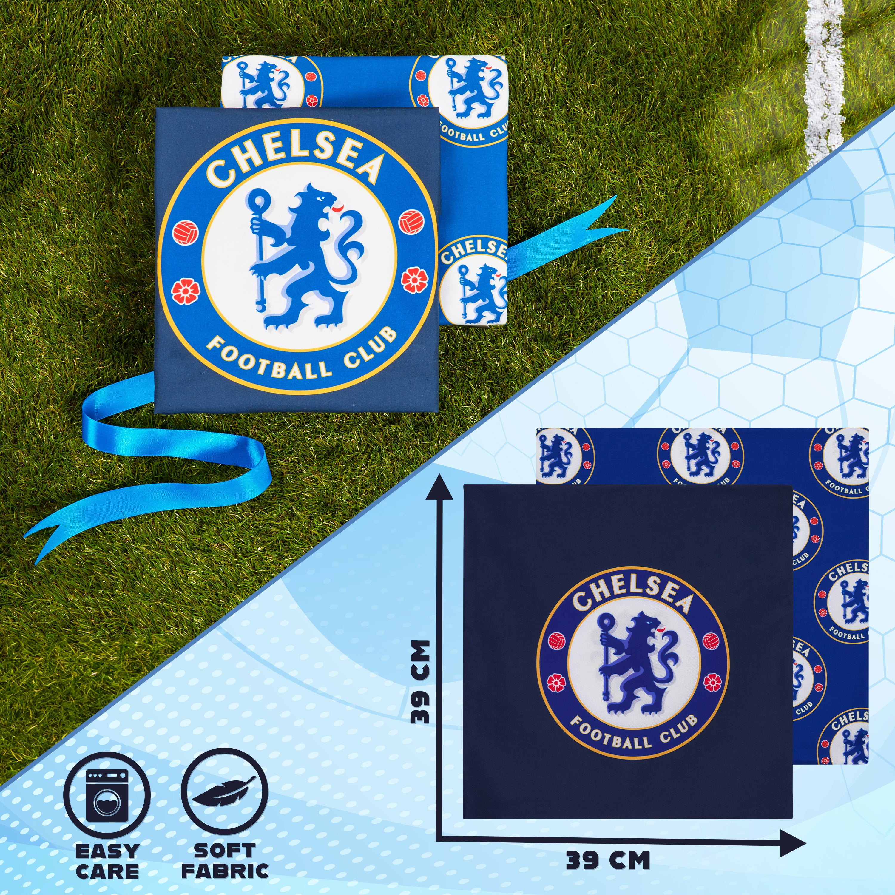 chelsea-fc-housse-coussin-39x39-cm-lot-2-bleu image 6