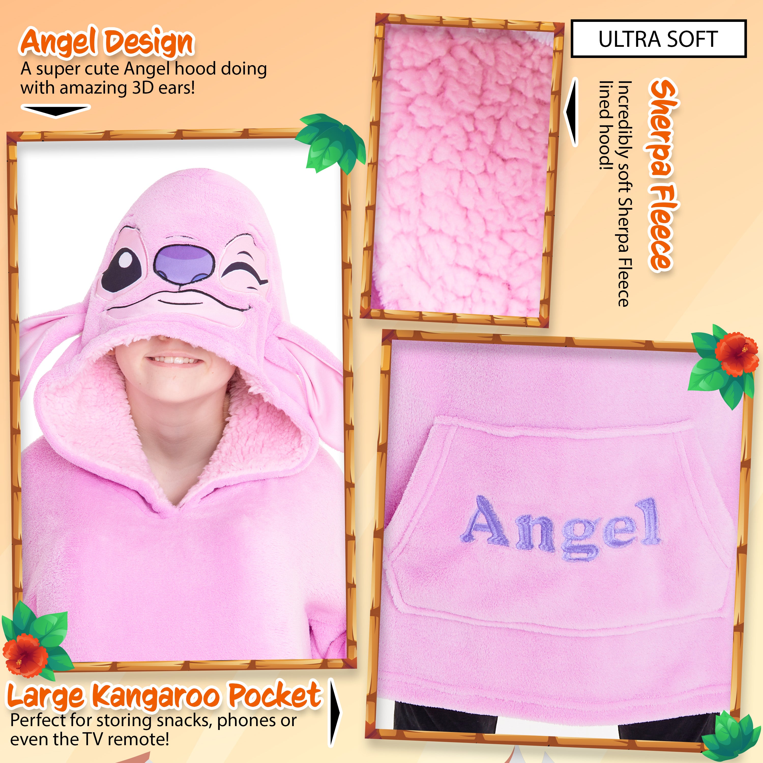 disney-stitch-plaid-capuche-enfant-angel-polaire image 5