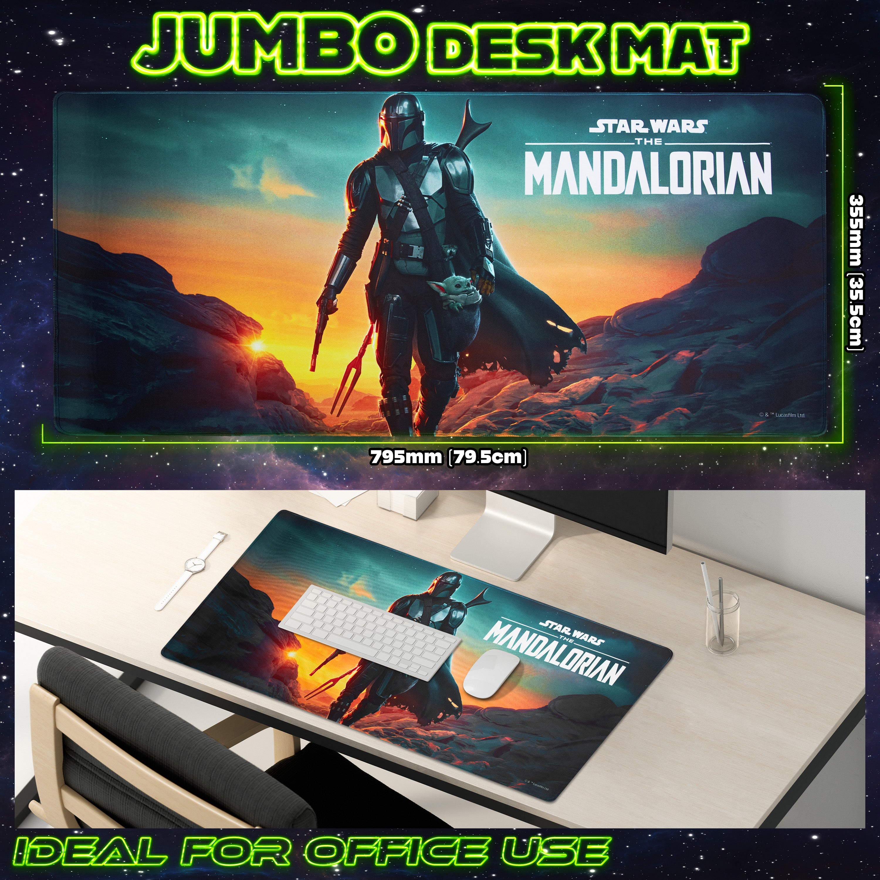 star-wars-mandalorian-tapis-de-bureau-multi-79-5x35-5-cm-antid-rapant image 3