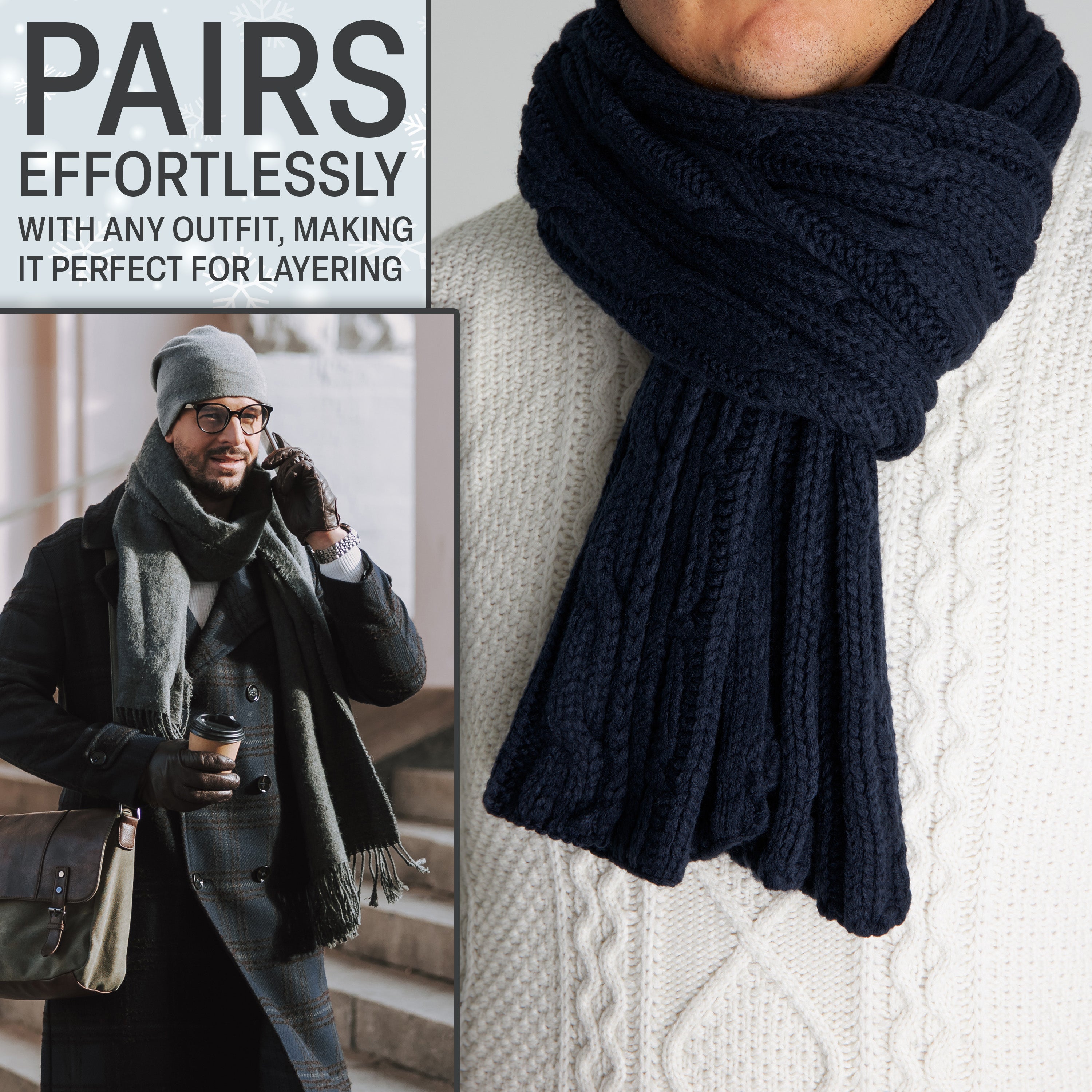 citycomfort-charpe-homme-tricot-e-grise-chaude image 6