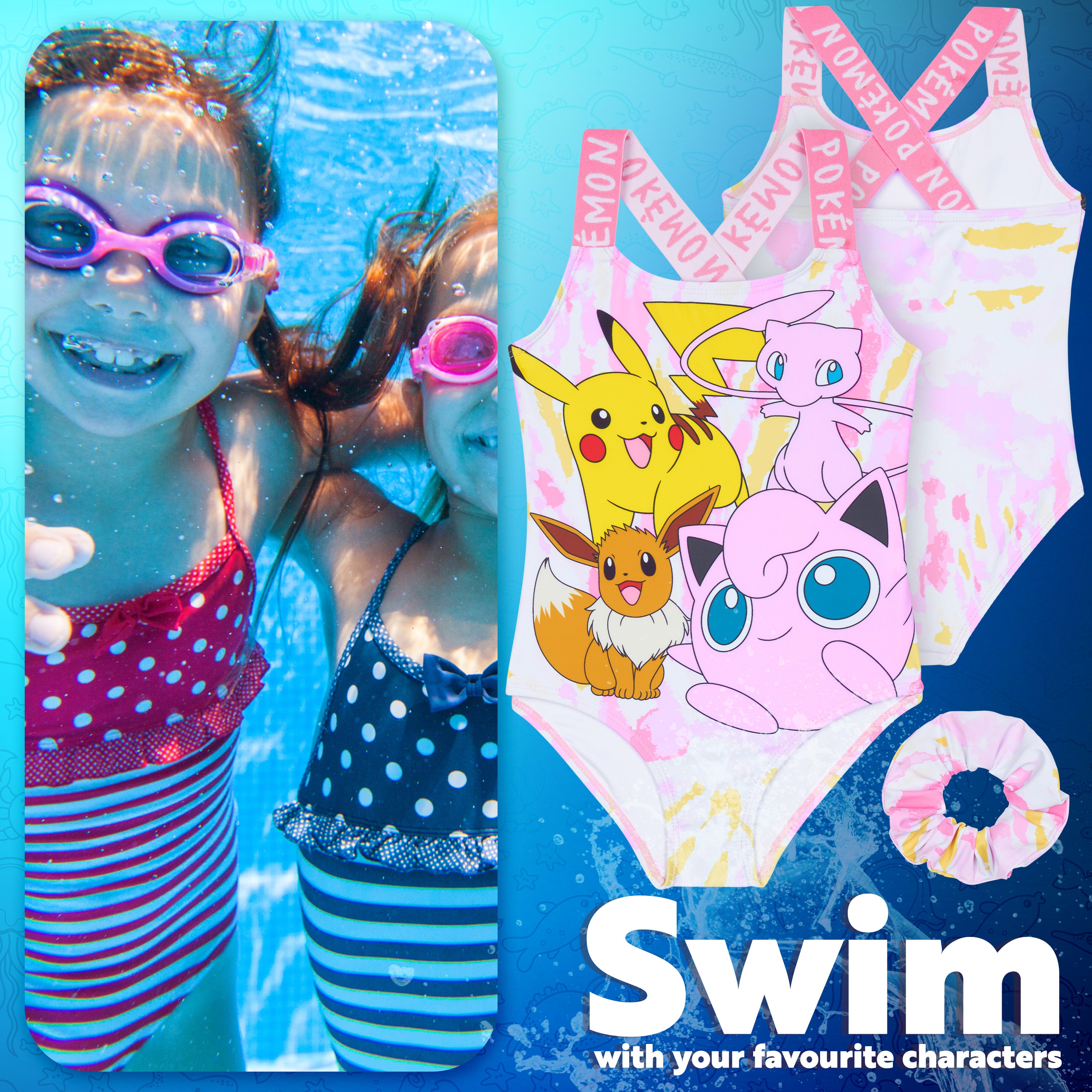 pok-mon-pikachu-maillot-une-pi-ce-fille-9-10-ans-scrunchie image 3