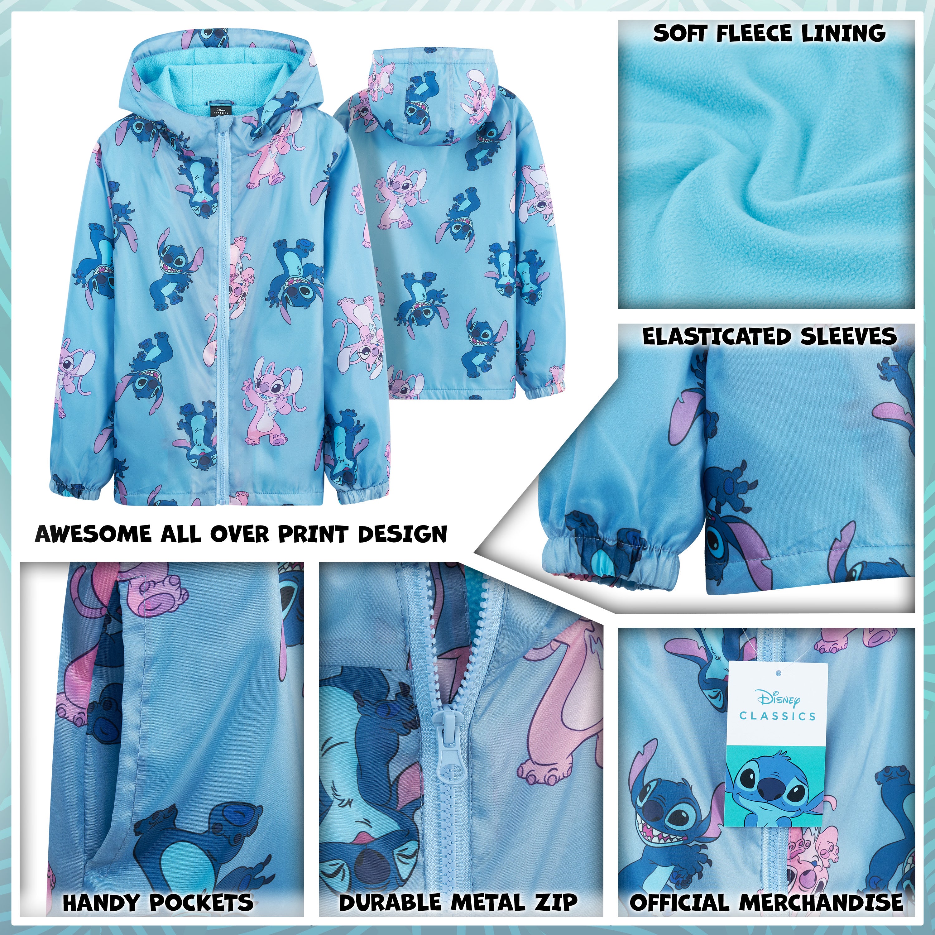 disney-stitch-veste-de-pluie-fille-doublure-polaire-7-8-ans image 5