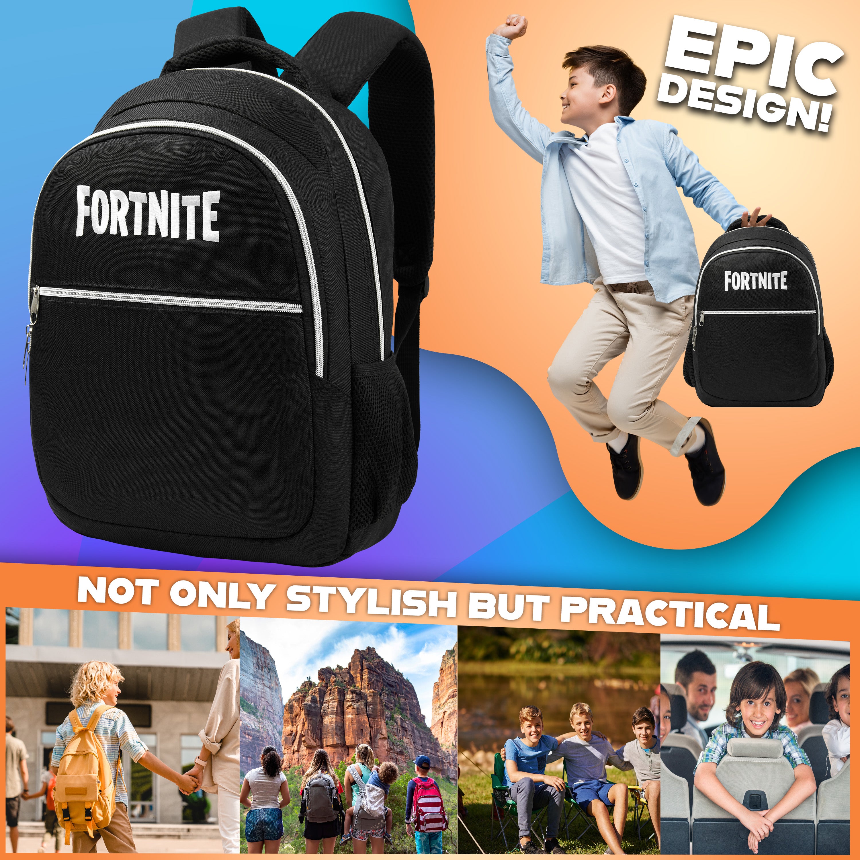 fortnite-sac-dos-gaming-camo-enfant-cole-sport image 3
