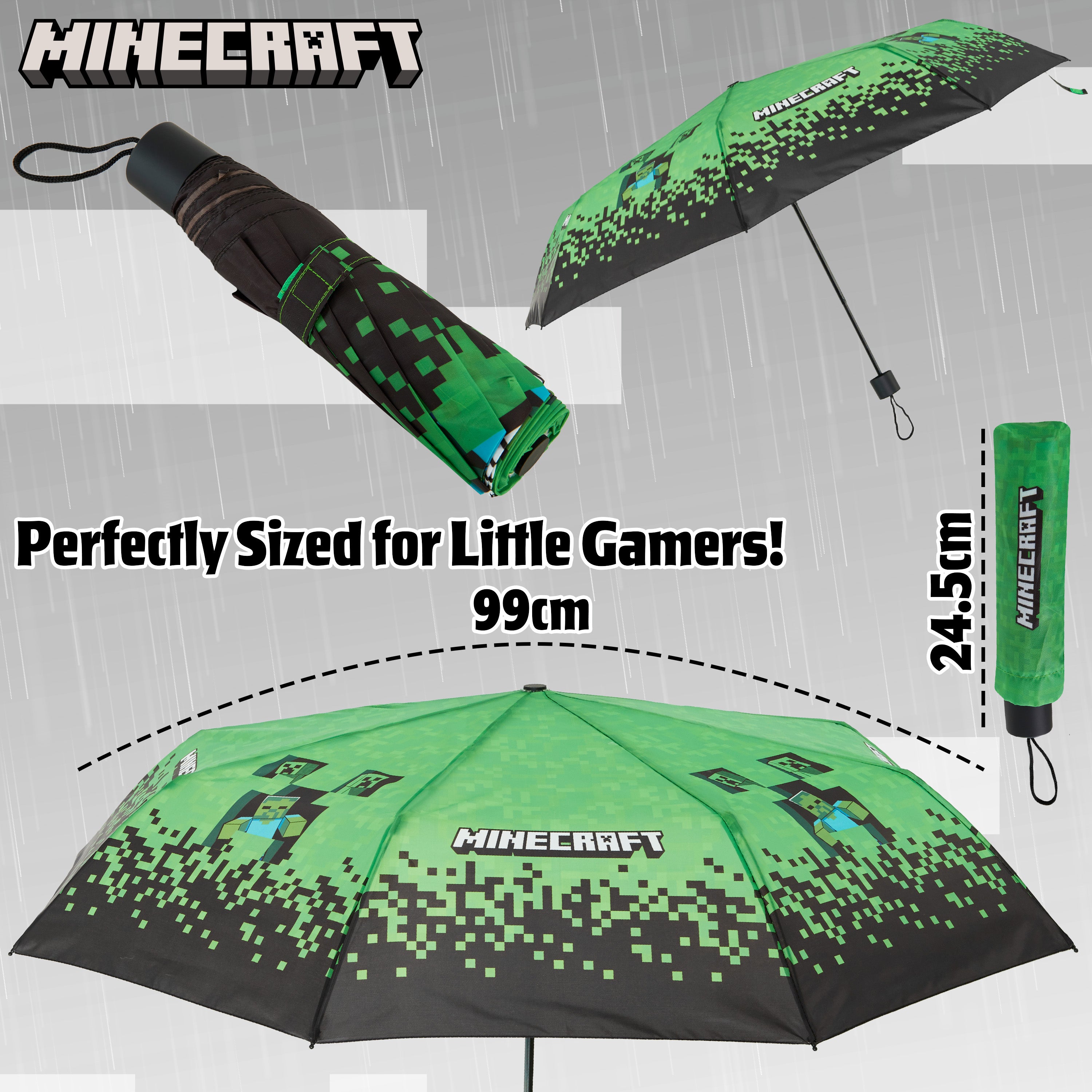 minecraft-parapluie-enfant-cloche-transparent-pliable image 7