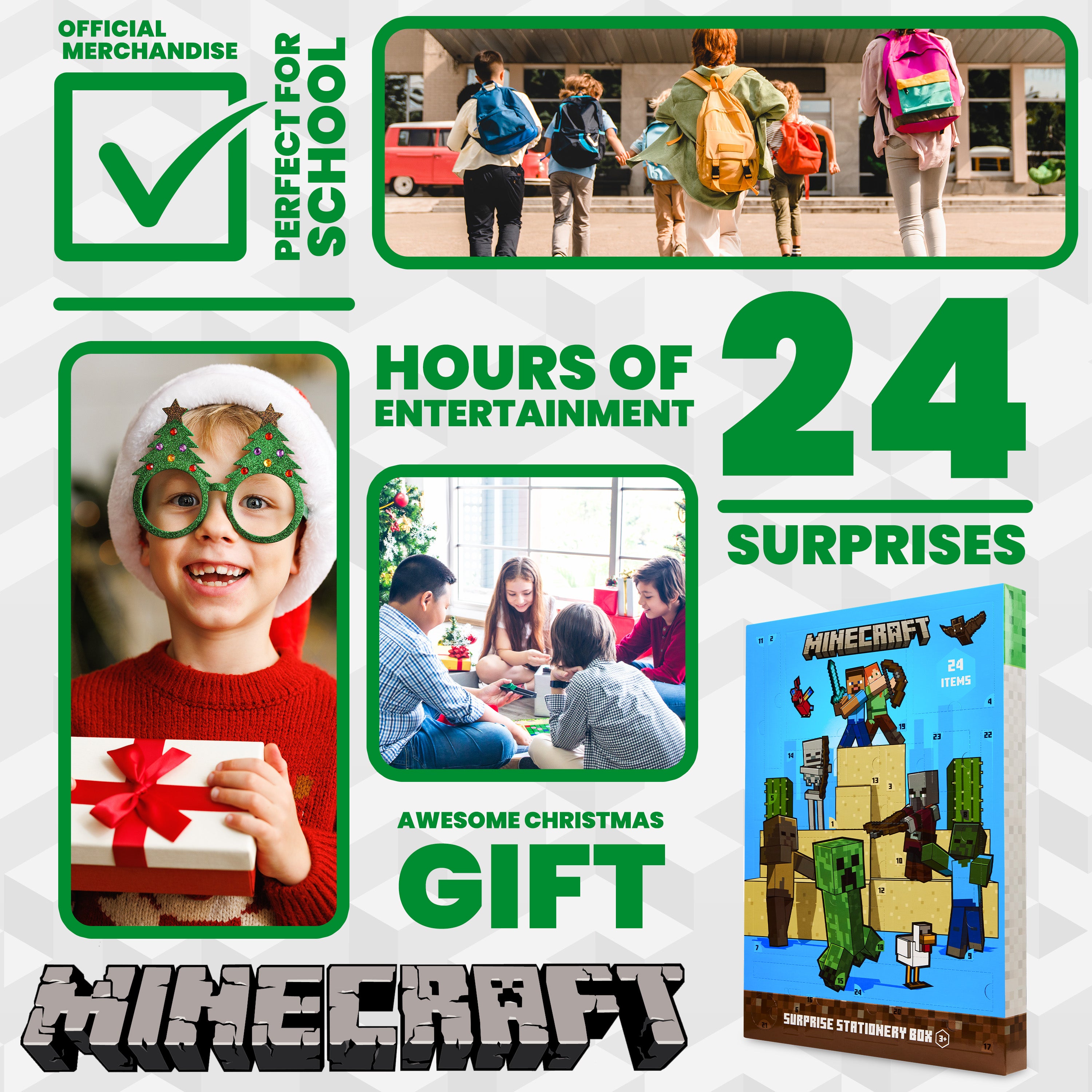 minecraft-calendrier-de-l-avent-2025-papeterie-24-surprises image 3
