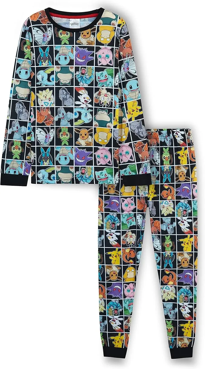 get-trend-boys-pyjama-pok-mon-gar-on-long-11-12-ans-pikachu image 1