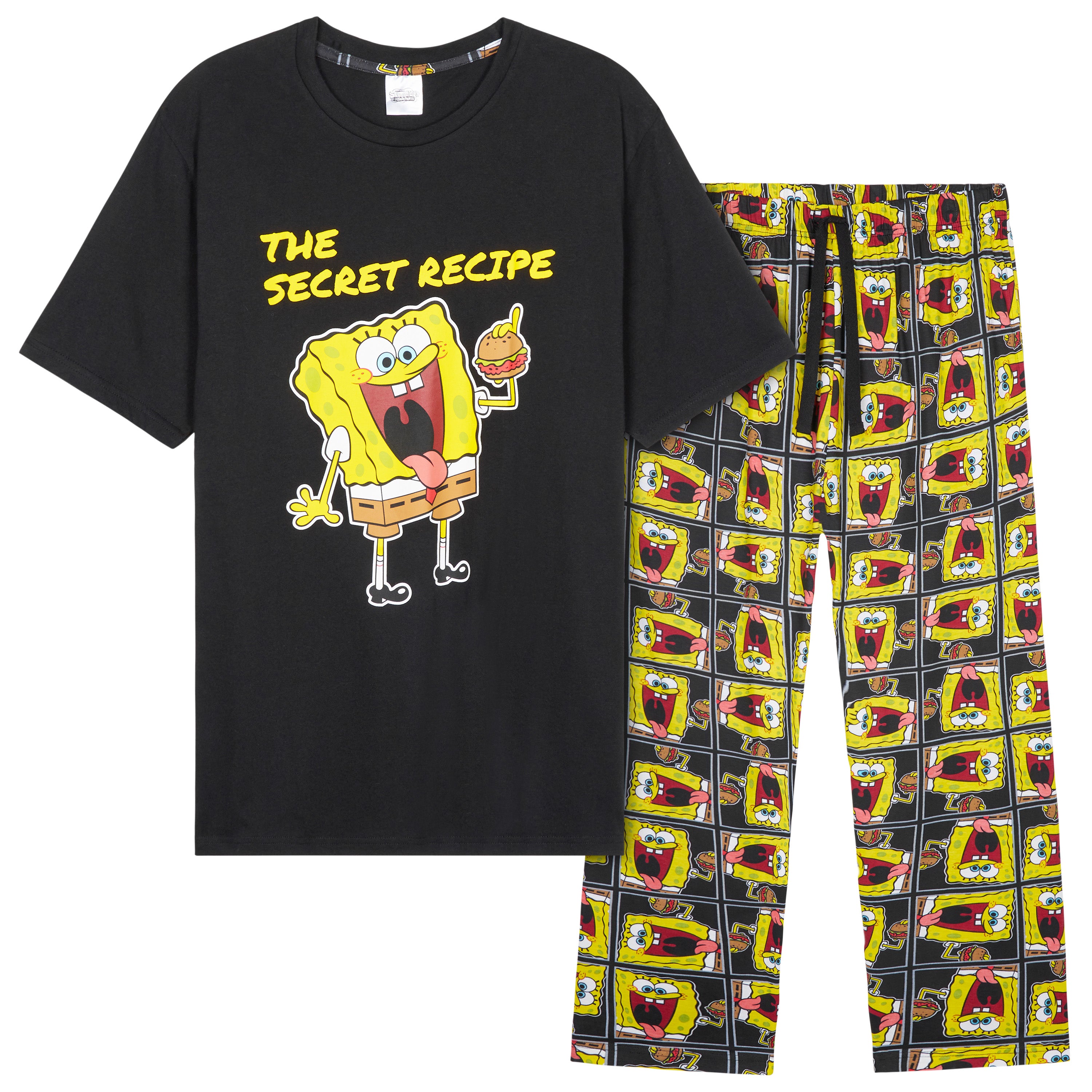 bob-l-ponge-pyjama-homme-t-shirt-pantalon-coton image 1