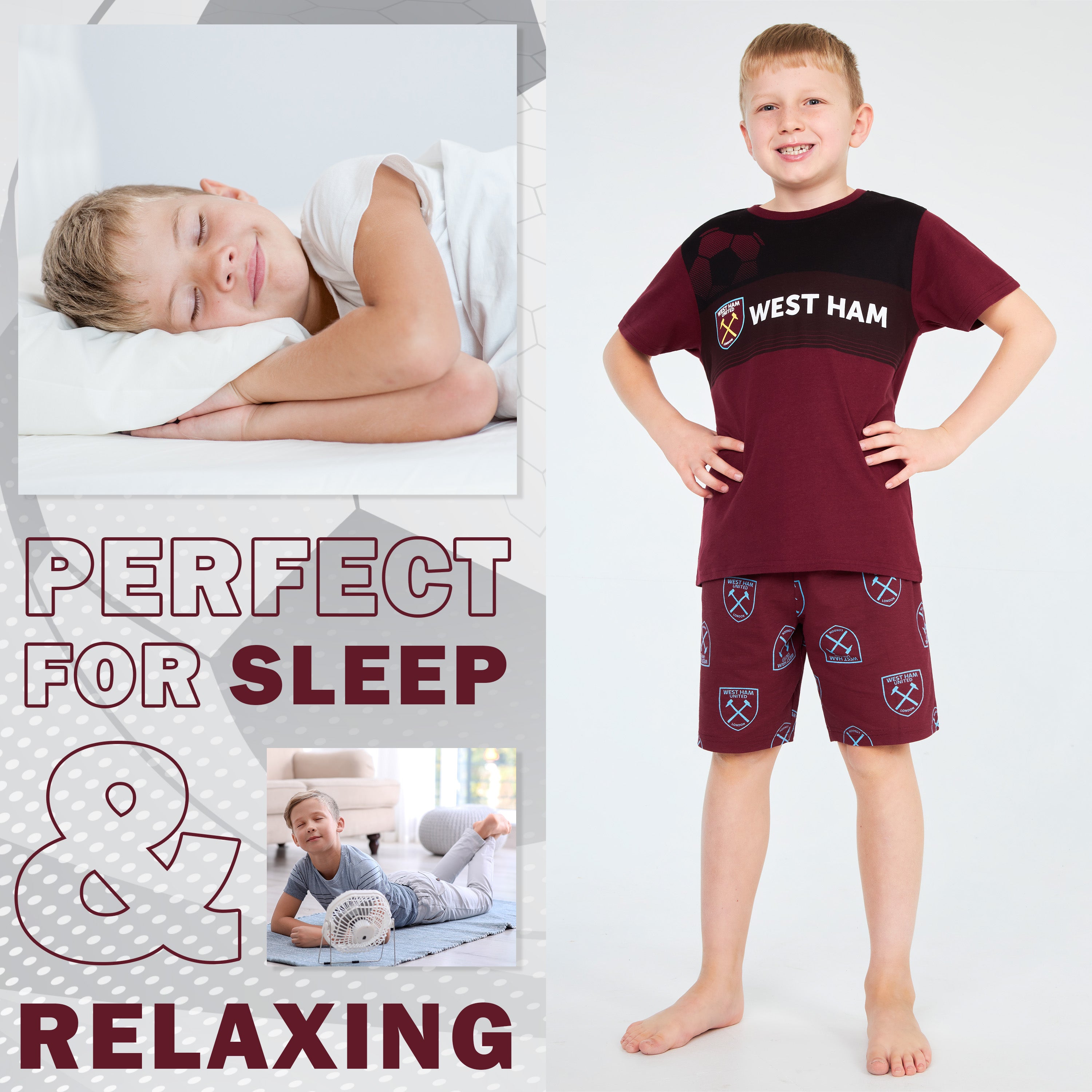 get-trend-boys-pyjama-football-west-ham-gar-on-court-11-12-ans image 4