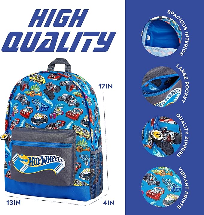 hot-wheels-sac-dos-voiture-bleu-grand-42-cm image 3