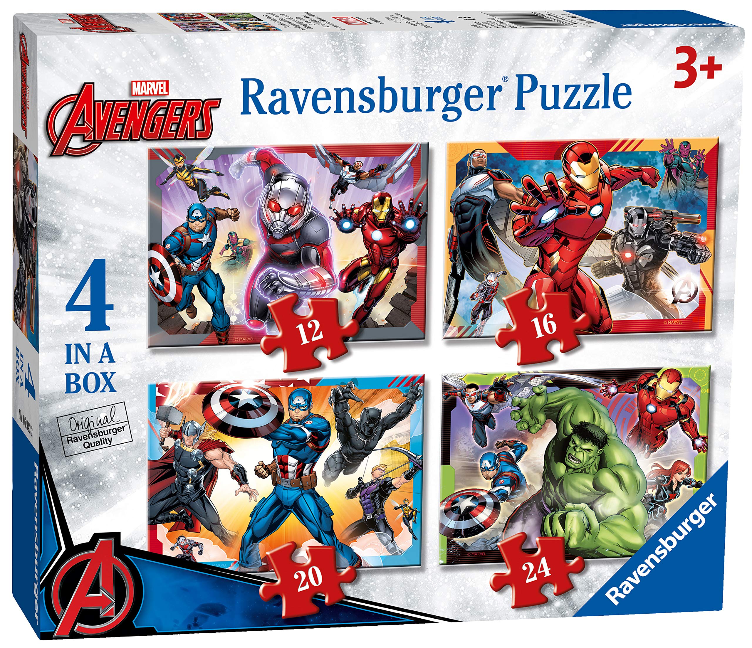ravensburger-puzzle-4-en-1-marvel-avengers-19x14-cm-3-ans image 1