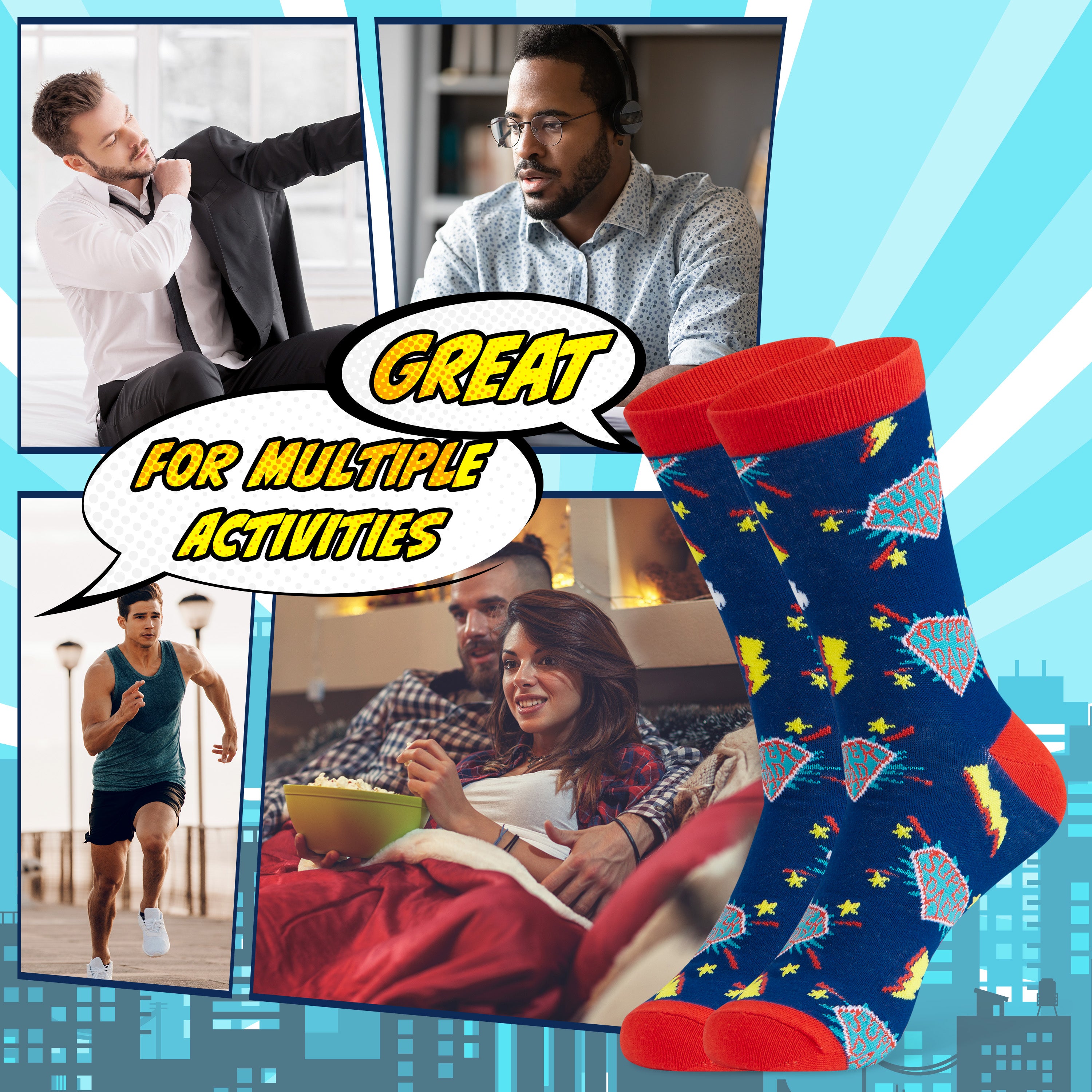 citycomfort-super-dad-boxer-homme-chaussettes-coton-coffret image 4