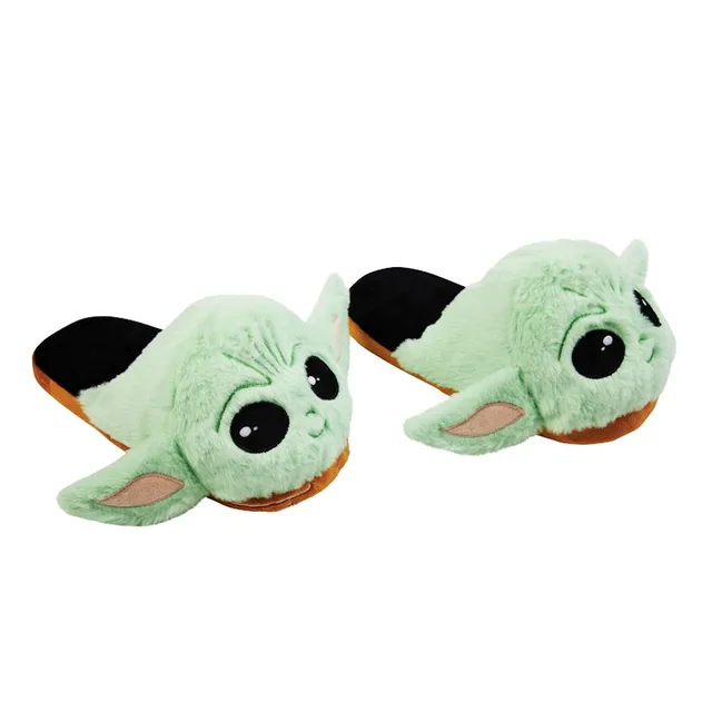 get-trend-disney-baby-yoda-chaussons-peluche-femme-antid-rapants image 1