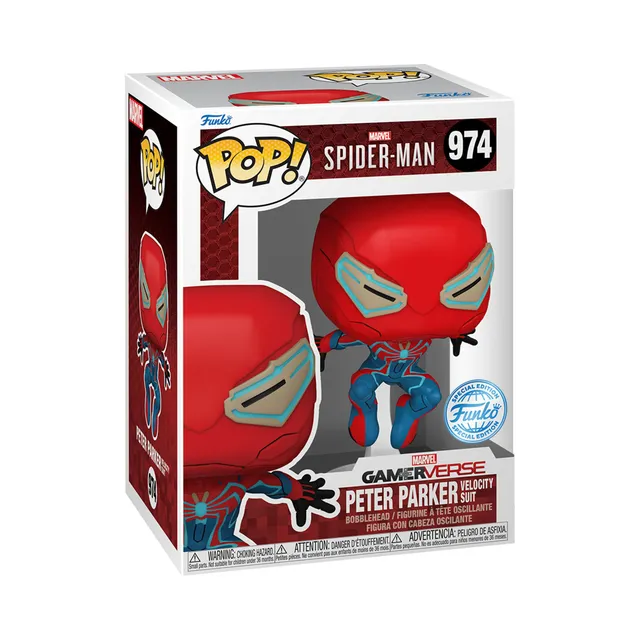 funko-pop-spider-man-peter-parker-velocity-suit-figurine-vinyle image 1