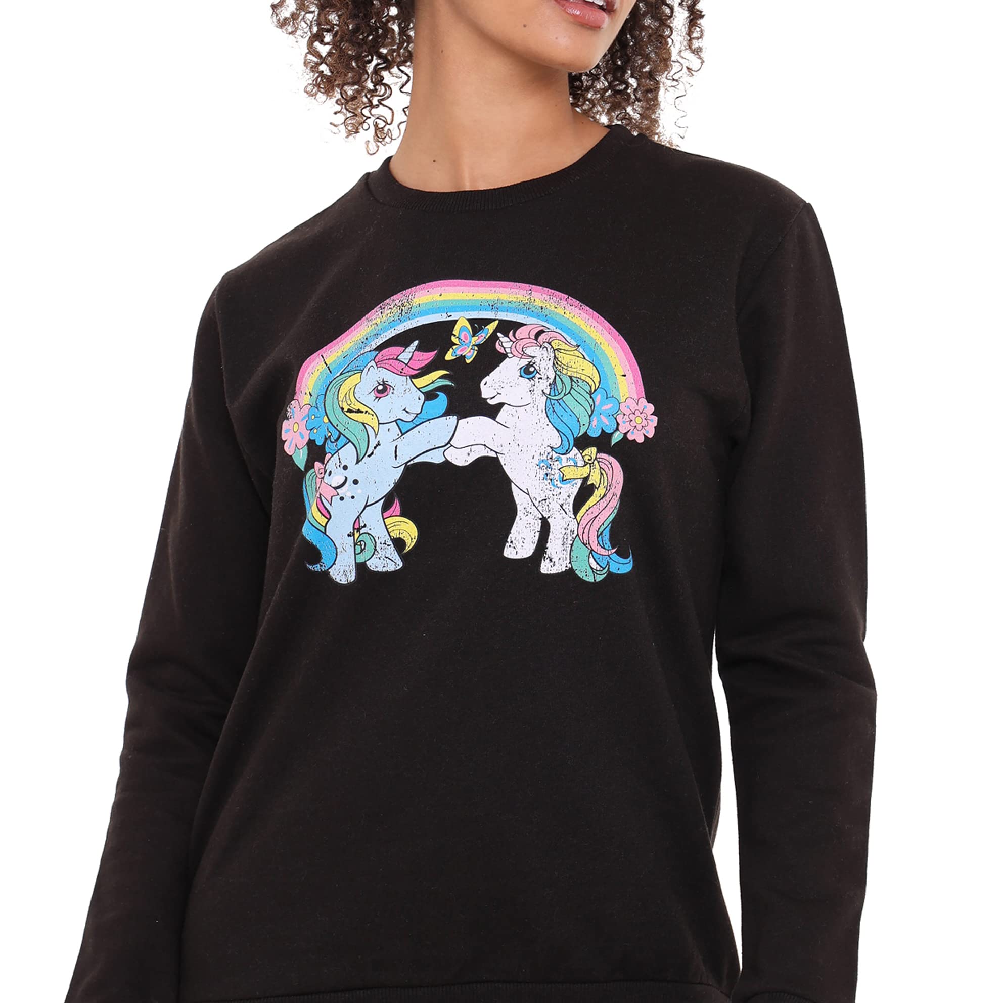 my-little-pony-sweat-papillon-col-rond-noir-femme-cotton-soul image 2