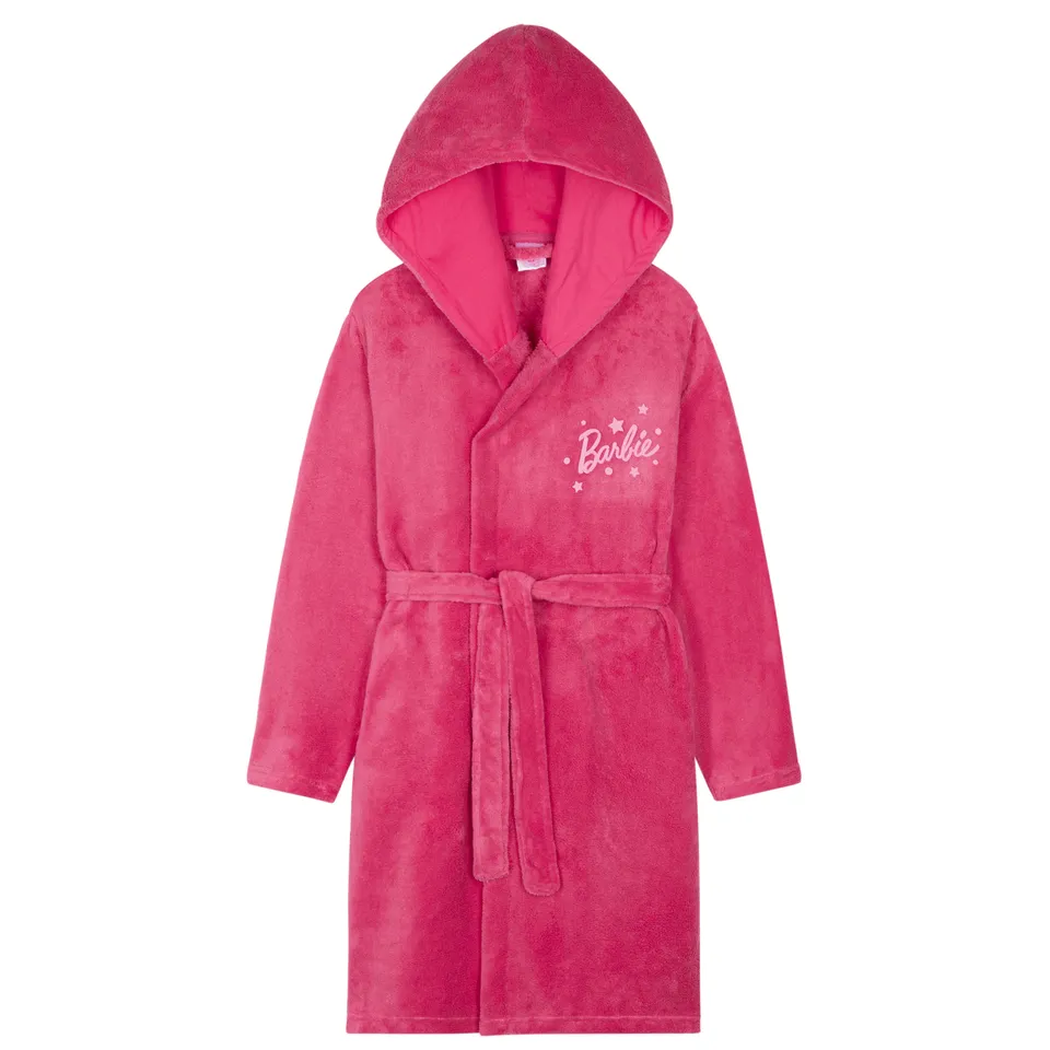 barbie-peignoir-fille-polaire-capuche-rose-7-8-ans image 1